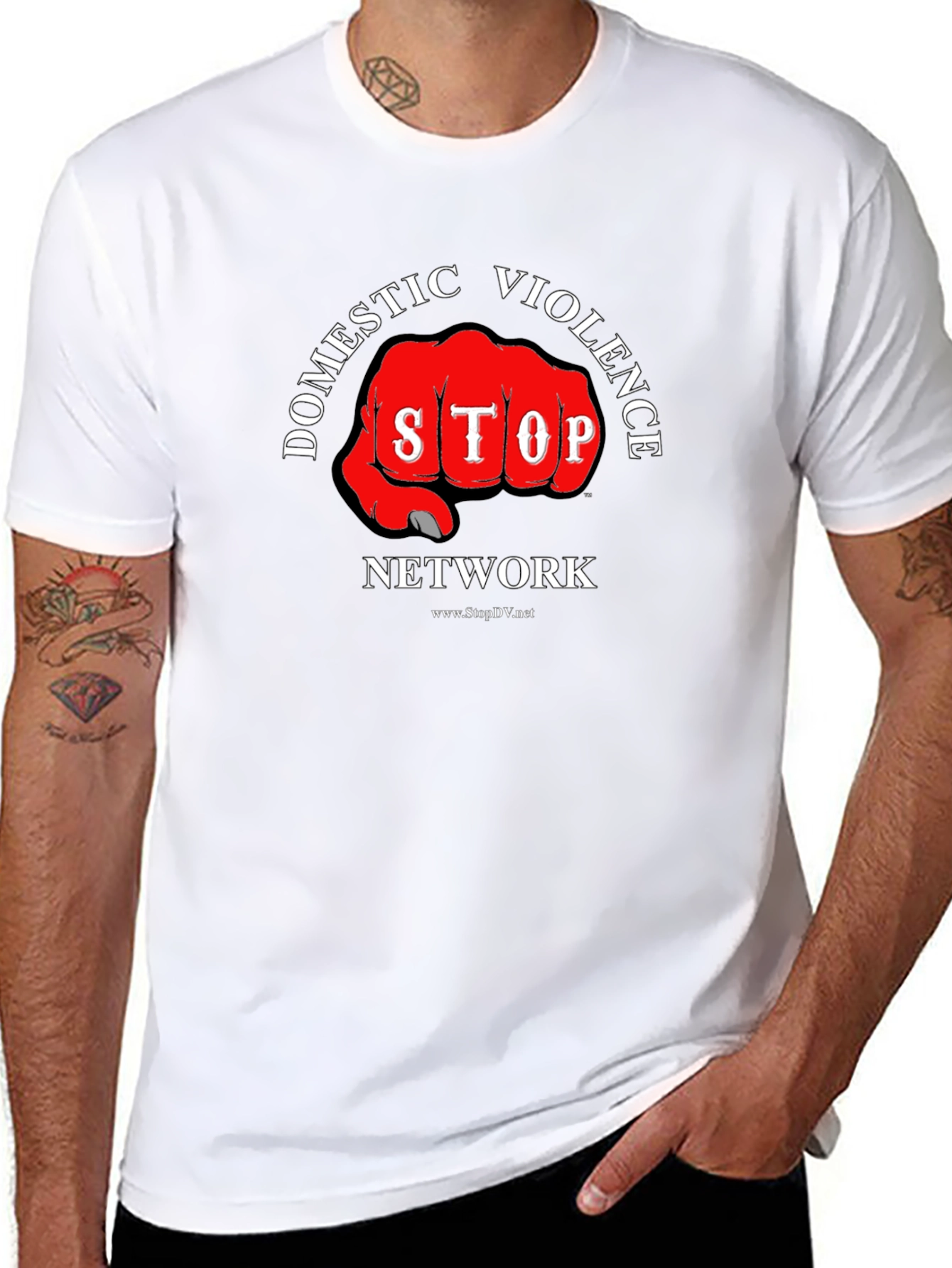 Stop Domestic Violence Network Black T-Shirt