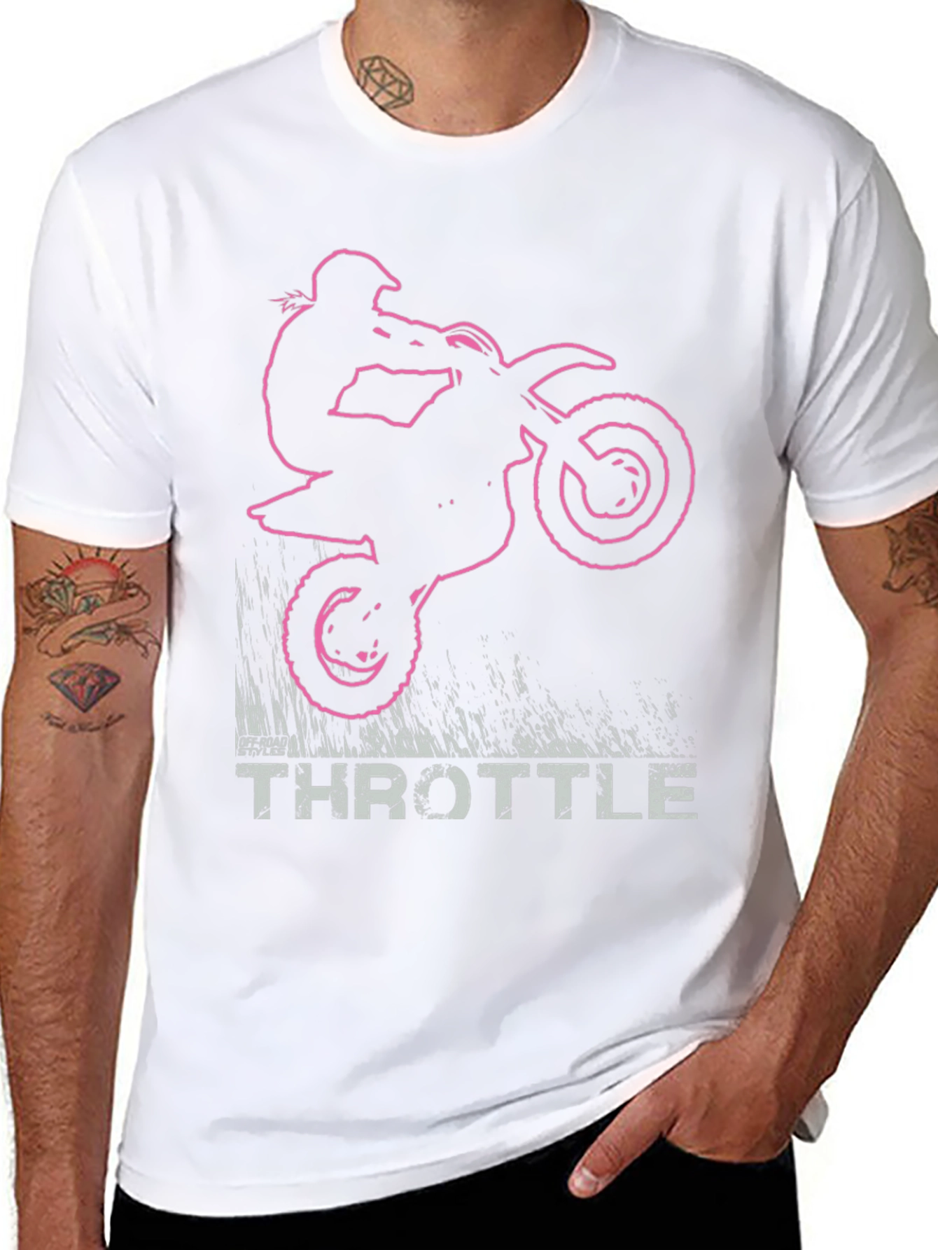 Throttle Dirt Bike Graphic T-Shirt - Black