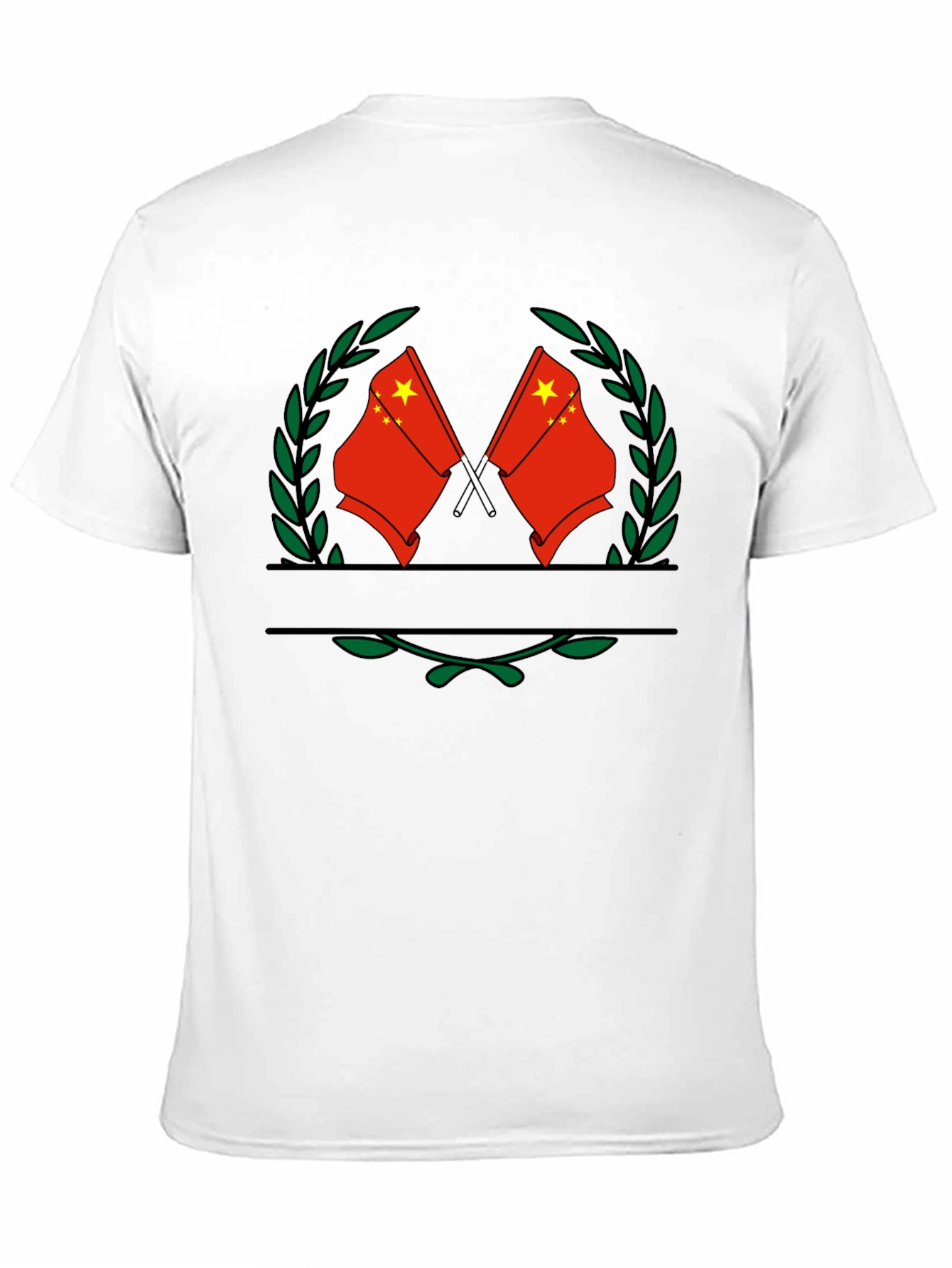 China Flag Wreath Graphic Tee - Casual Comfort