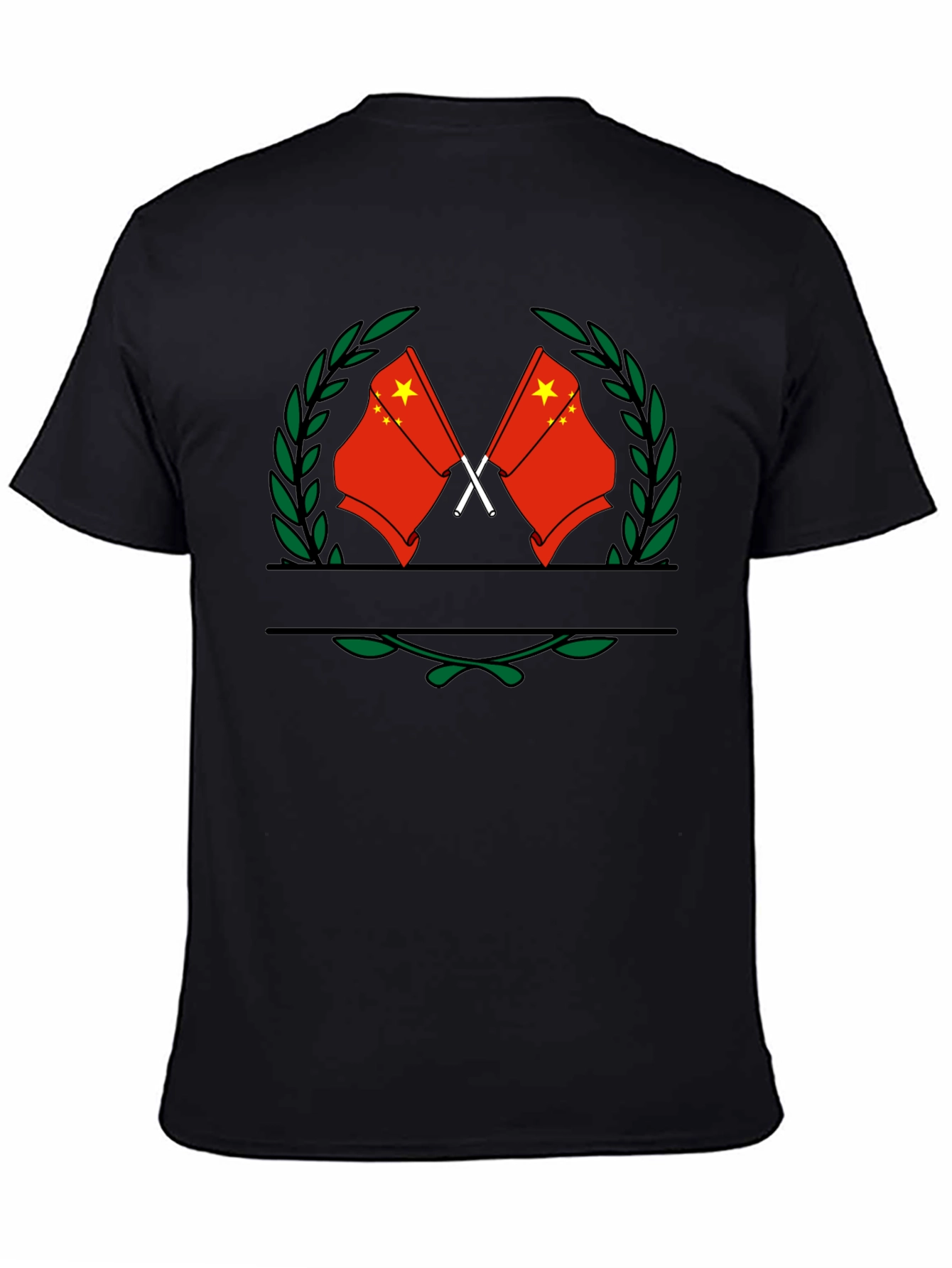 China Flag Wreath Graphic Tee - Casual Comfort