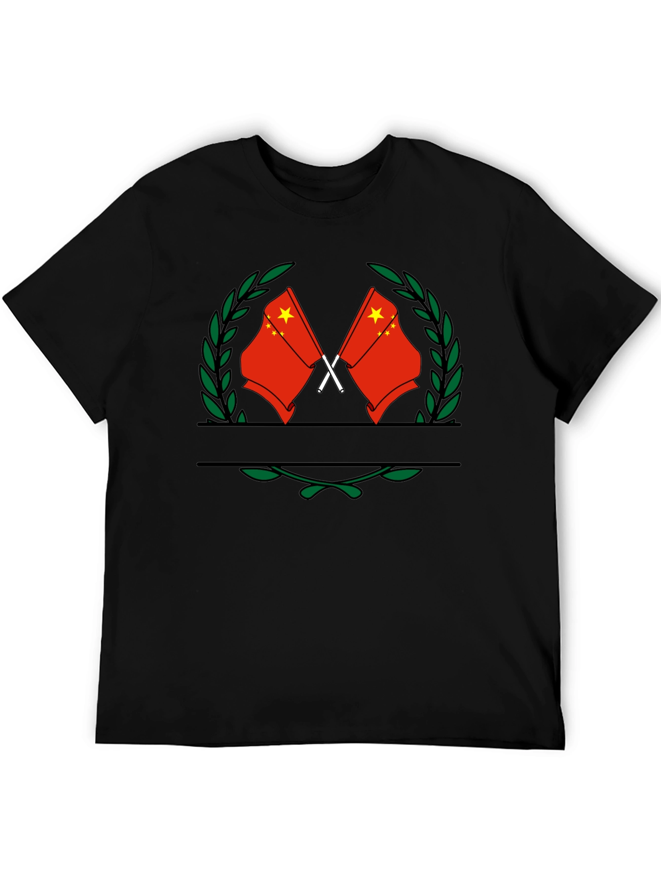 China Flag Wreath Graphic Tee - Casual Comfort