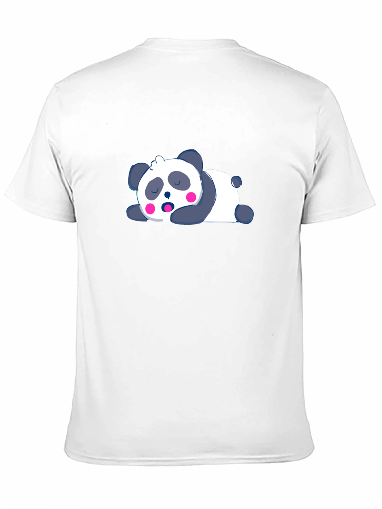 Cute Sleeping Panda Black T-Shirt