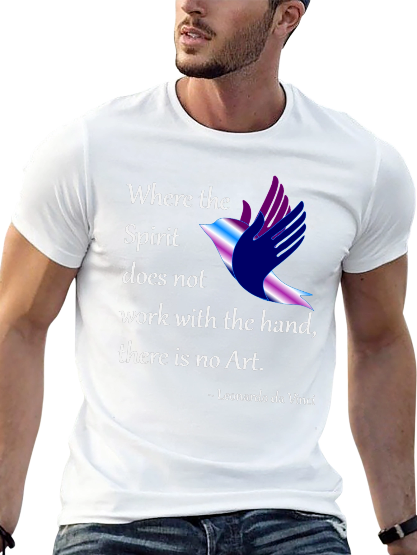 Artistic Leonardo Da Vinci Graphic T-Shirt