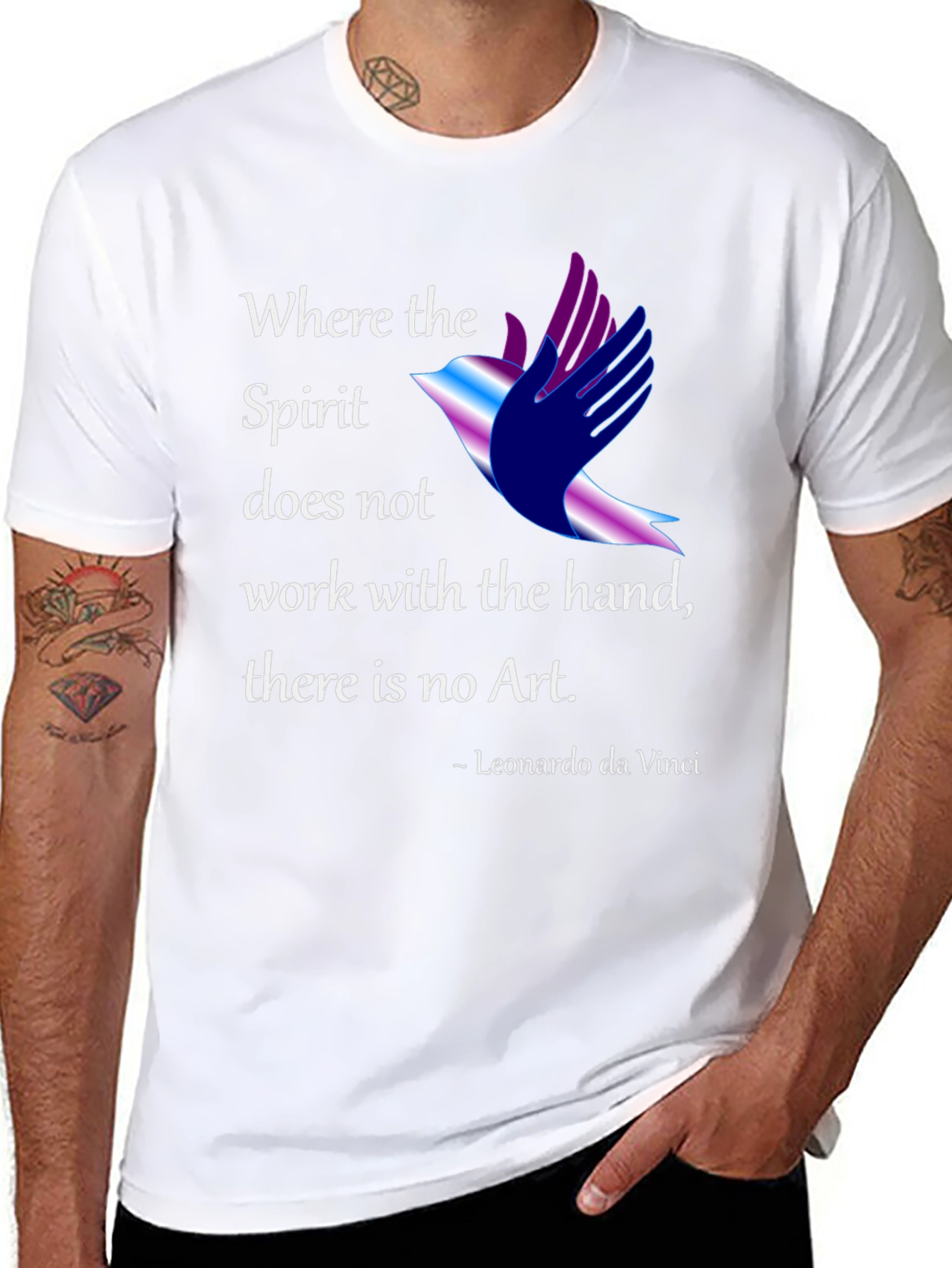 Artistic Leonardo Da Vinci Graphic T-Shirt