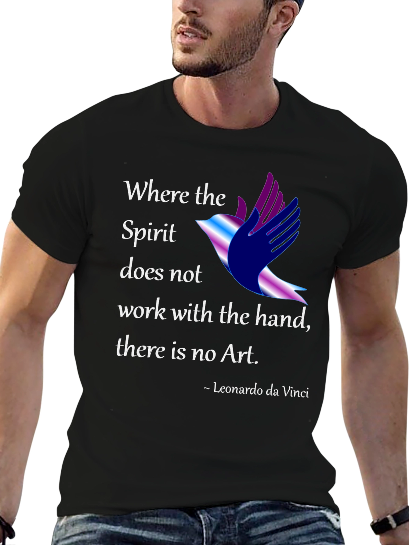 Artistic Leonardo Da Vinci Graphic T-Shirt