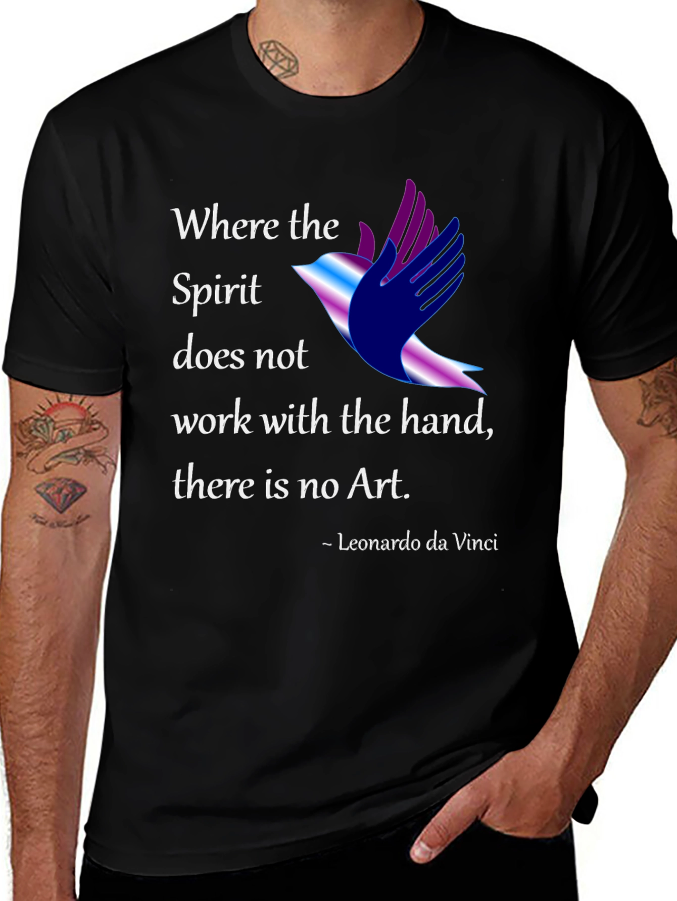 Artistic Leonardo Da Vinci Graphic T-Shirt
