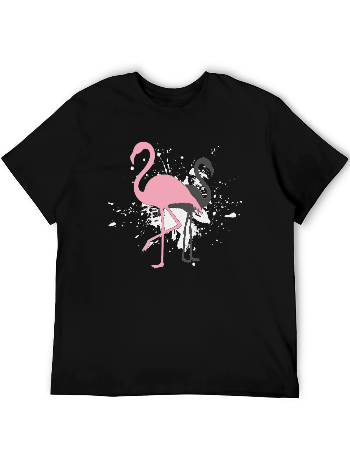 Flamingo Graphic Tee - Stylish Black T-Shirt