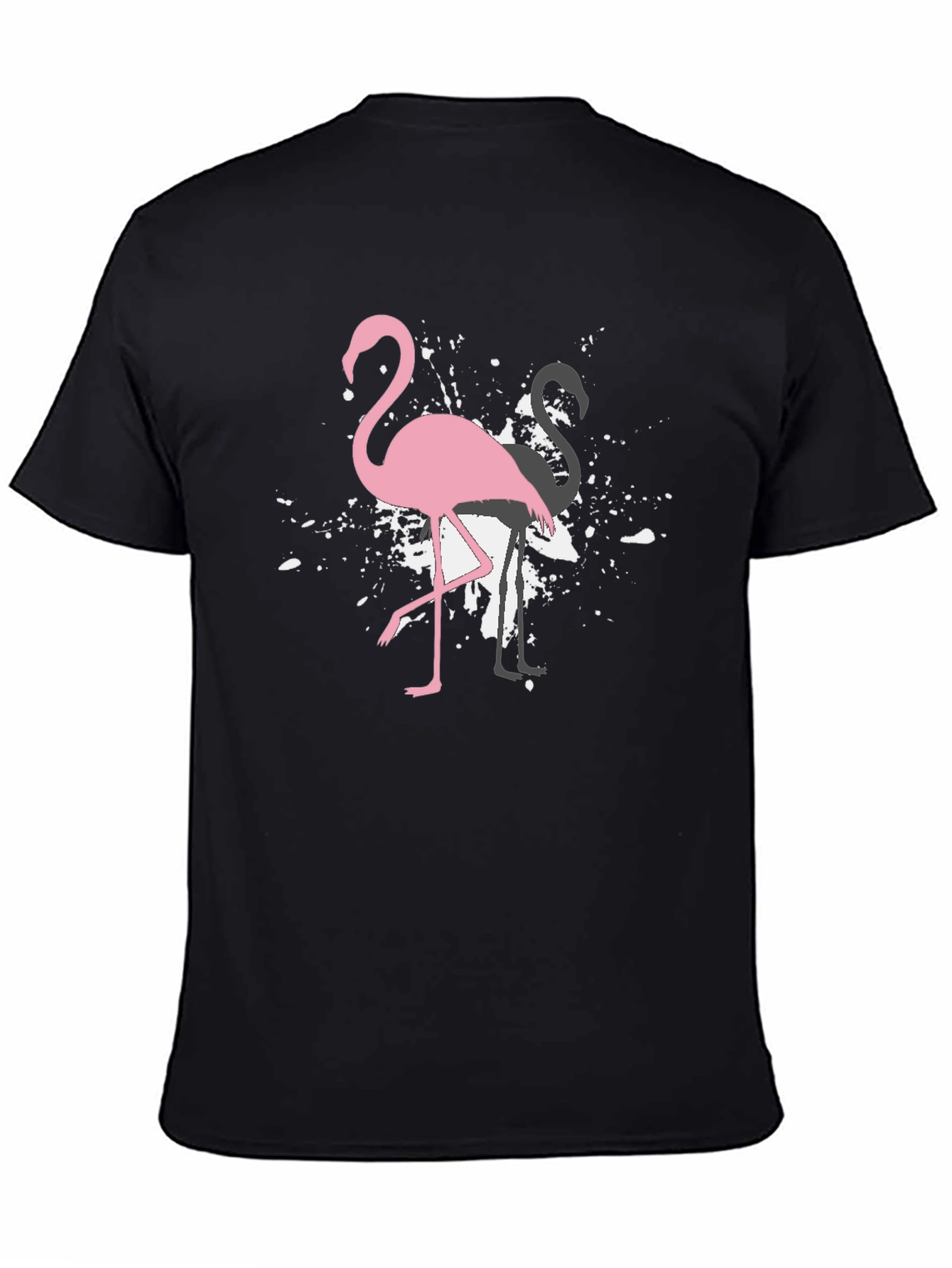 Flamingo Graphic Tee - Stylish Black T-Shirt