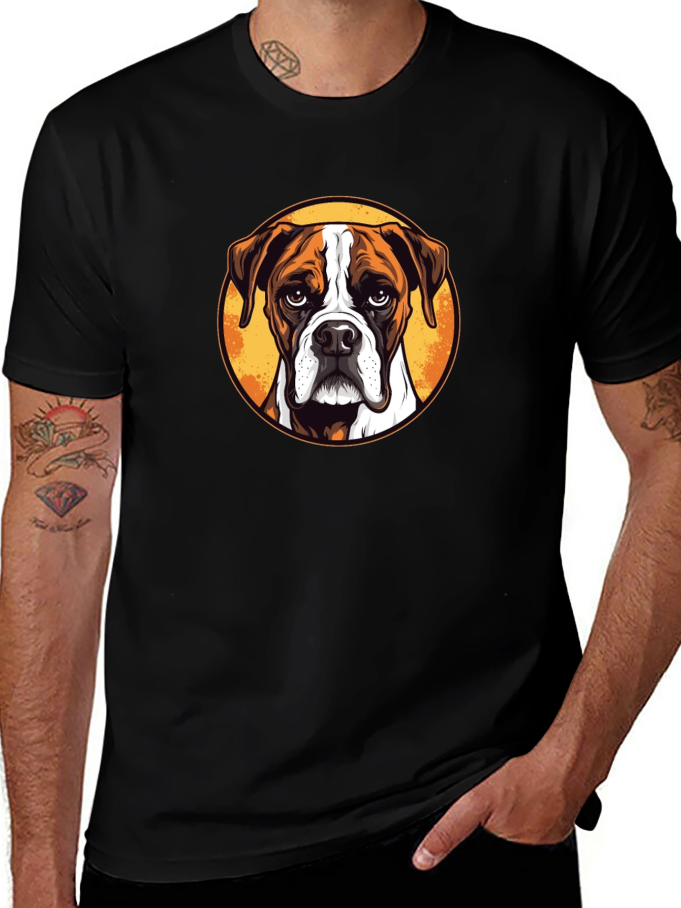 Boxer Dog Graphic Tee - Stylish Unisex T-Shirt