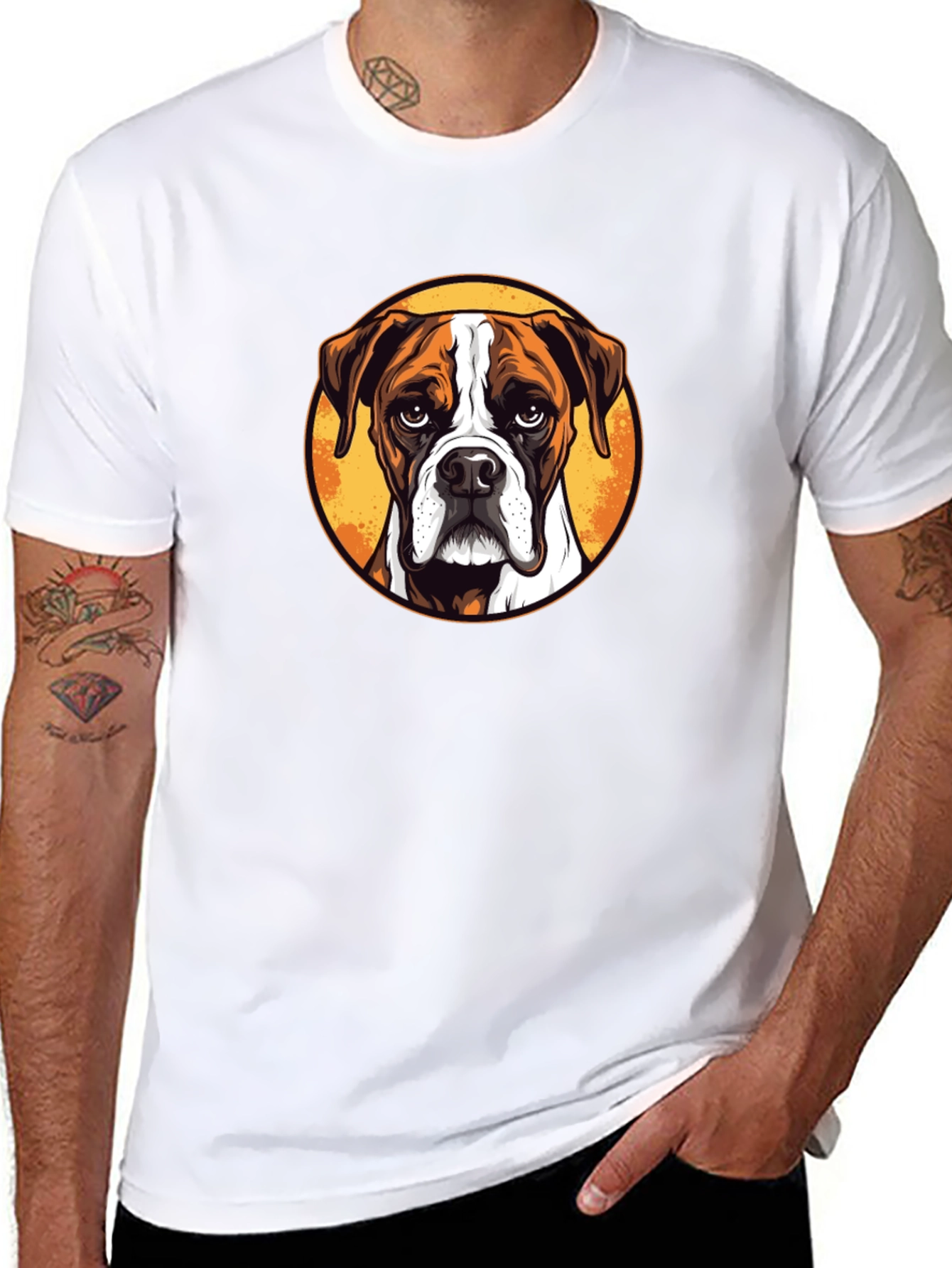 Boxer Dog Graphic Tee - Stylish Unisex T-Shirt