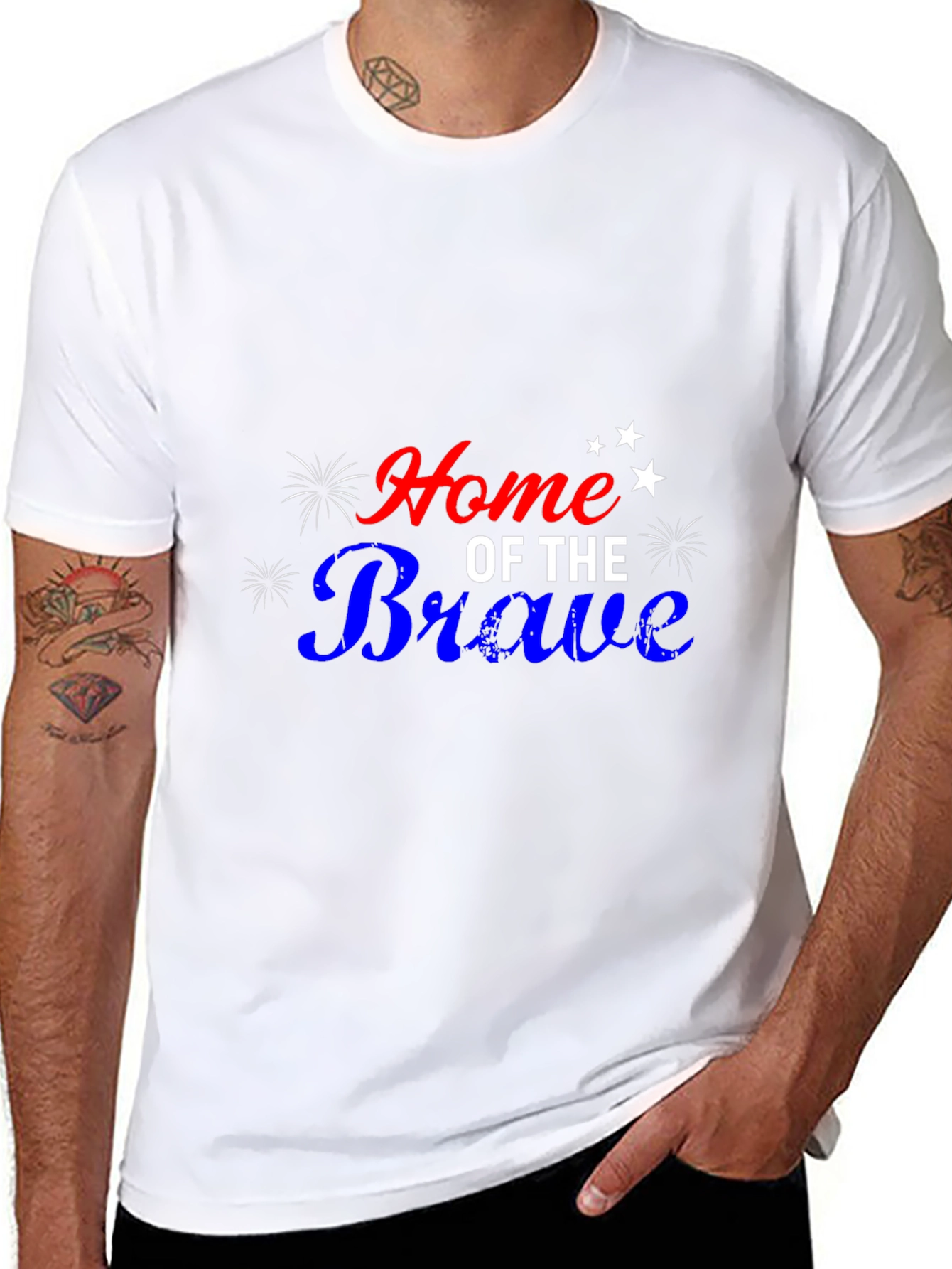 Home of the Brave Graphic Tee - Patriotic T-Shirt