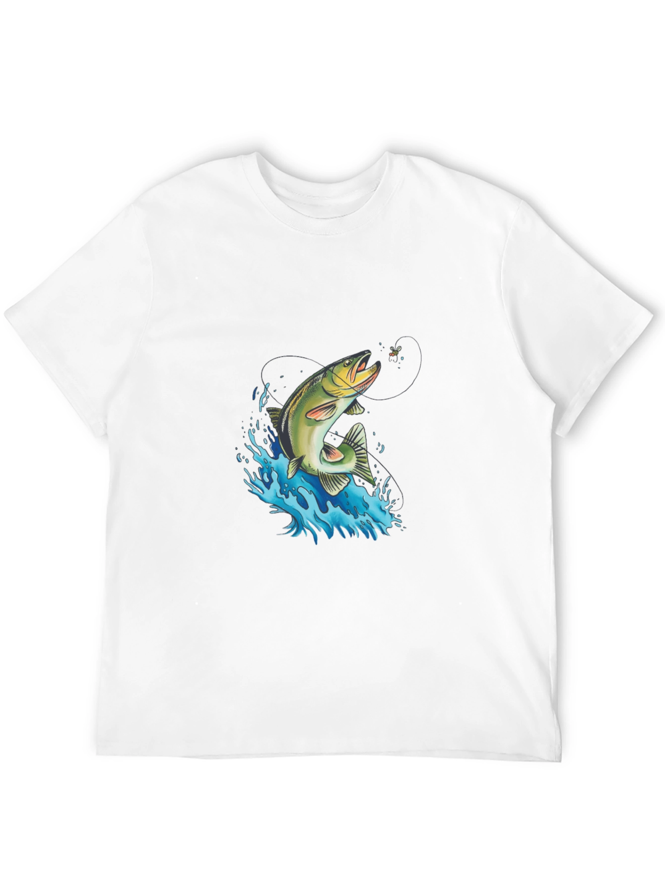 Fishing T-Shirt: Leaping Trout Design