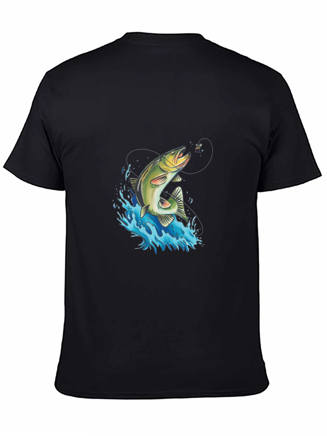 Fishing T-Shirt: Leaping Trout Design