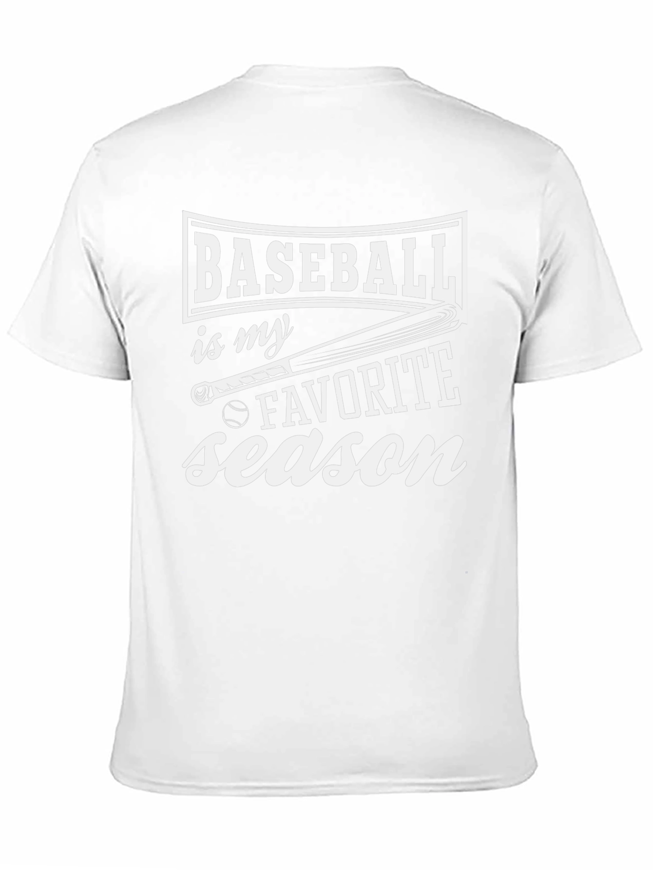 Baseball is My Favorite Season Black T-Shirt