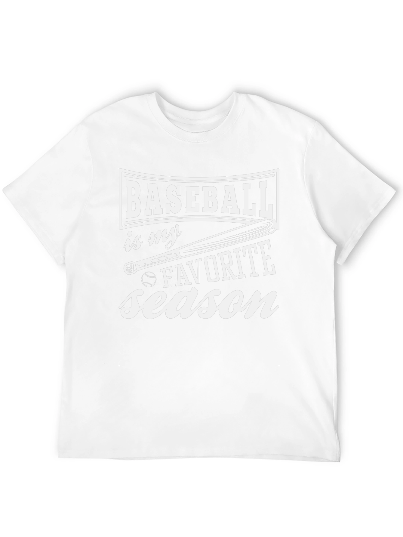 Baseball is My Favorite Season Black T-Shirt