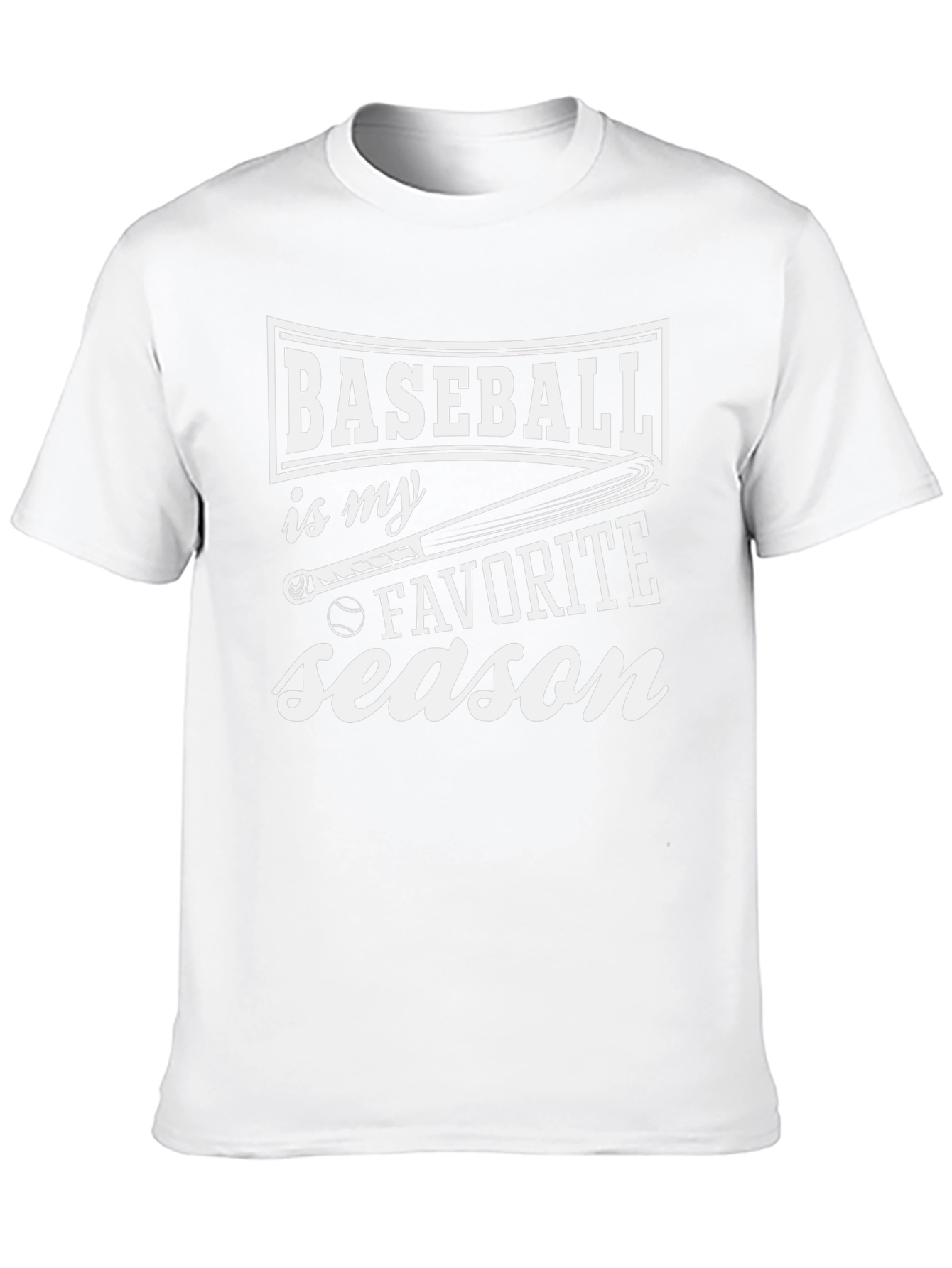 Baseball is My Favorite Season Black T-Shirt