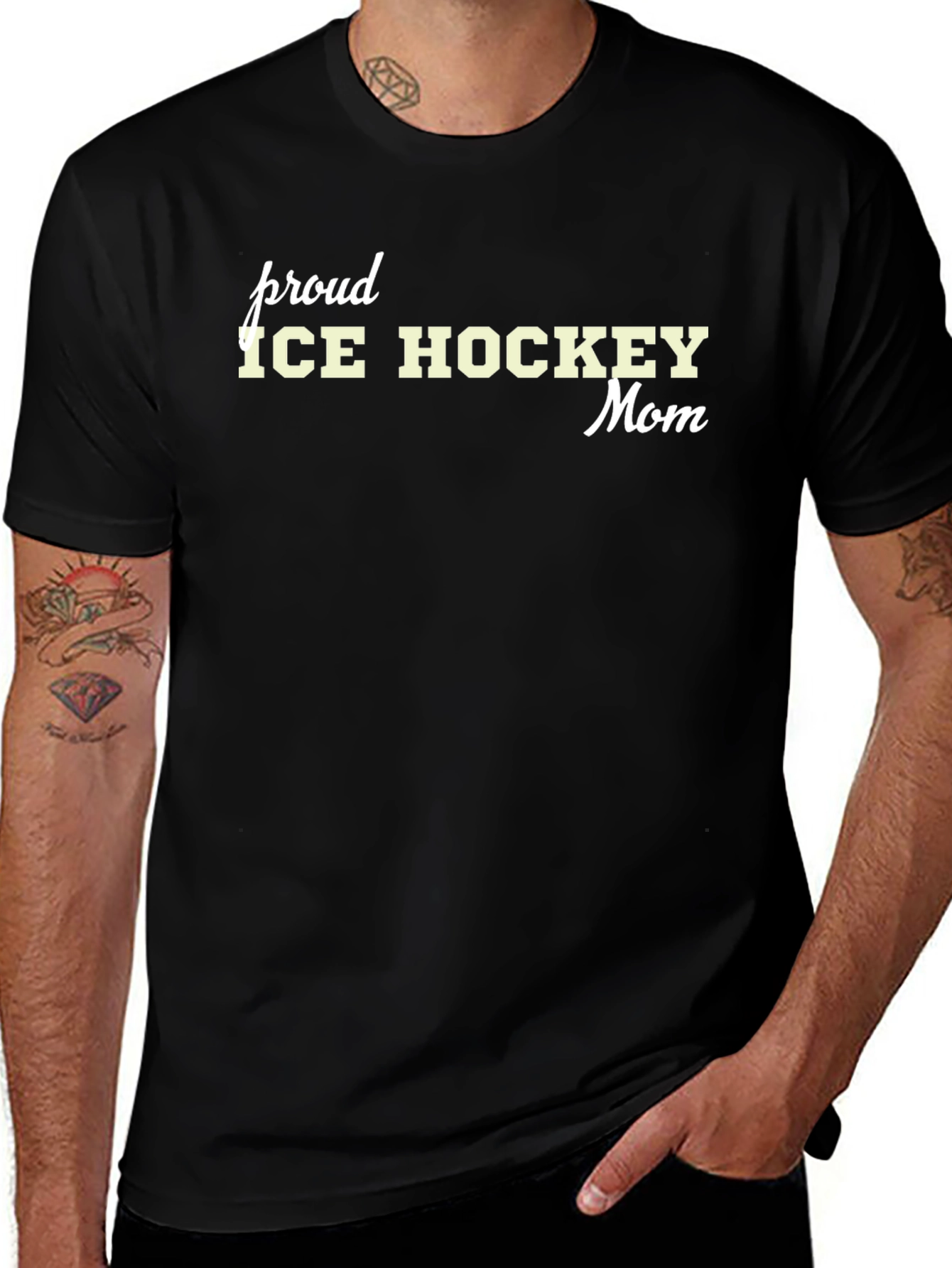 Proud Ice Hockey Mom Graphic Tee