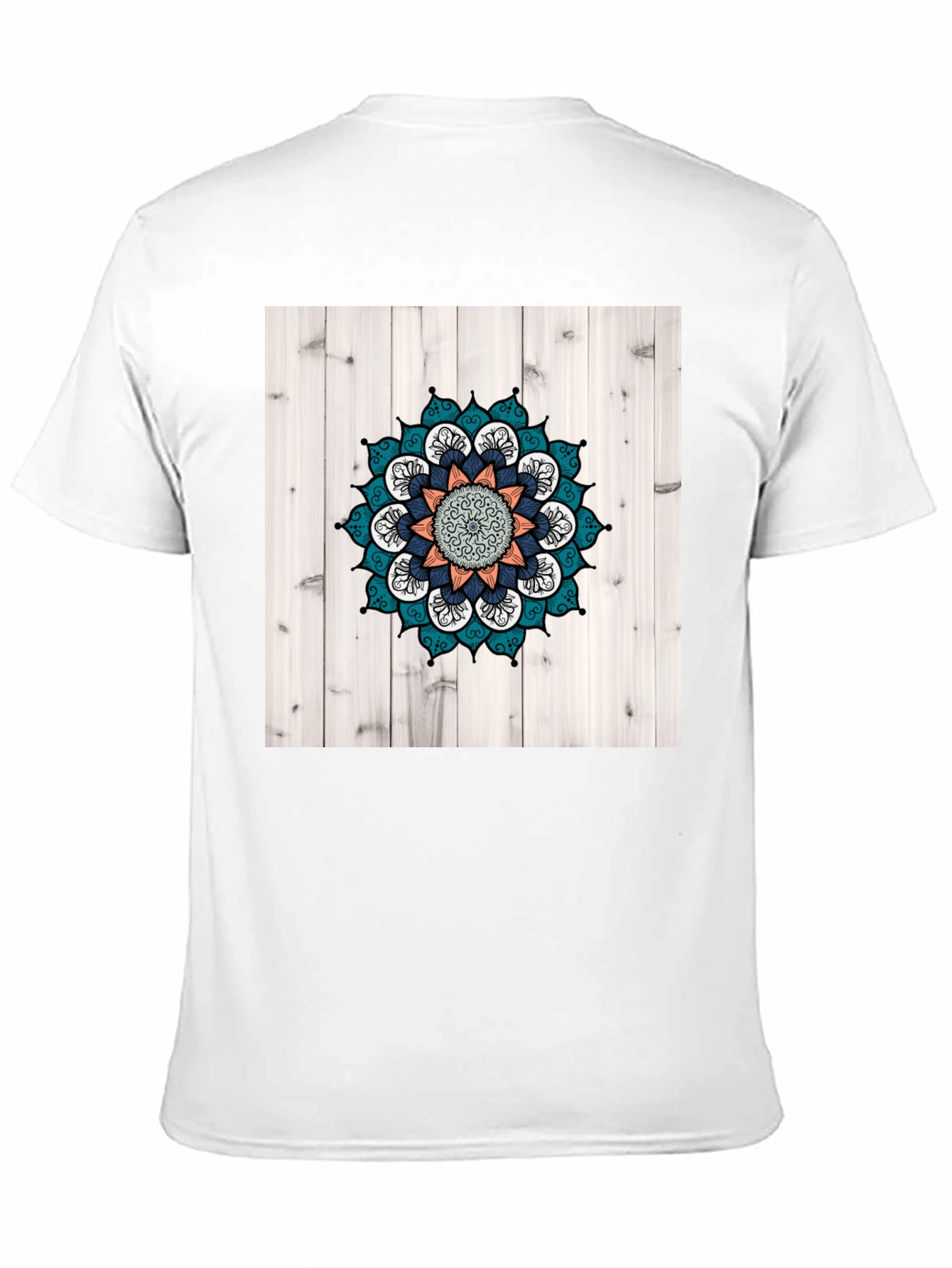 Mandala Graphic Tee: Unisex Black Cotton T-Shirt
