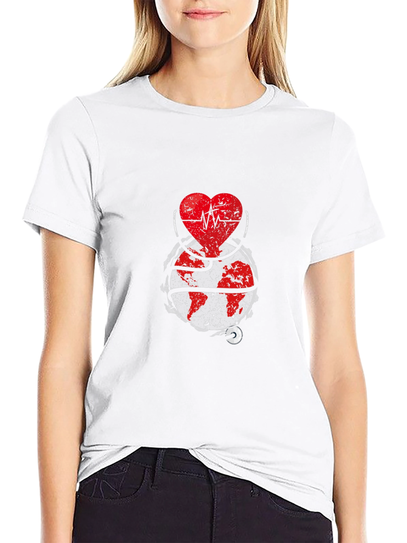 Global Heartbeat Tee - World Health T-Shirt