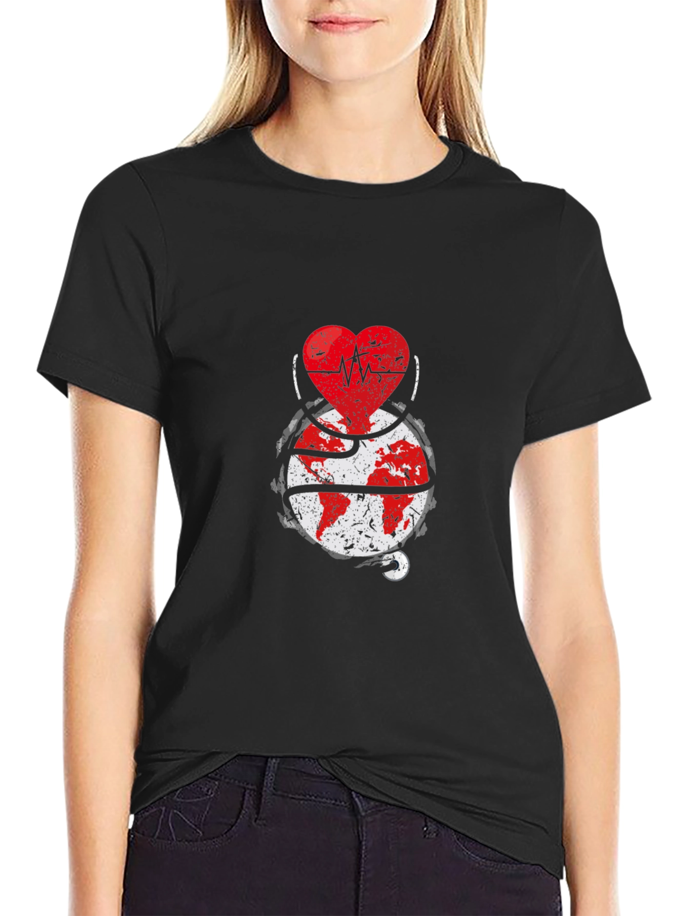 Global Heartbeat Tee - World Health T-Shirt