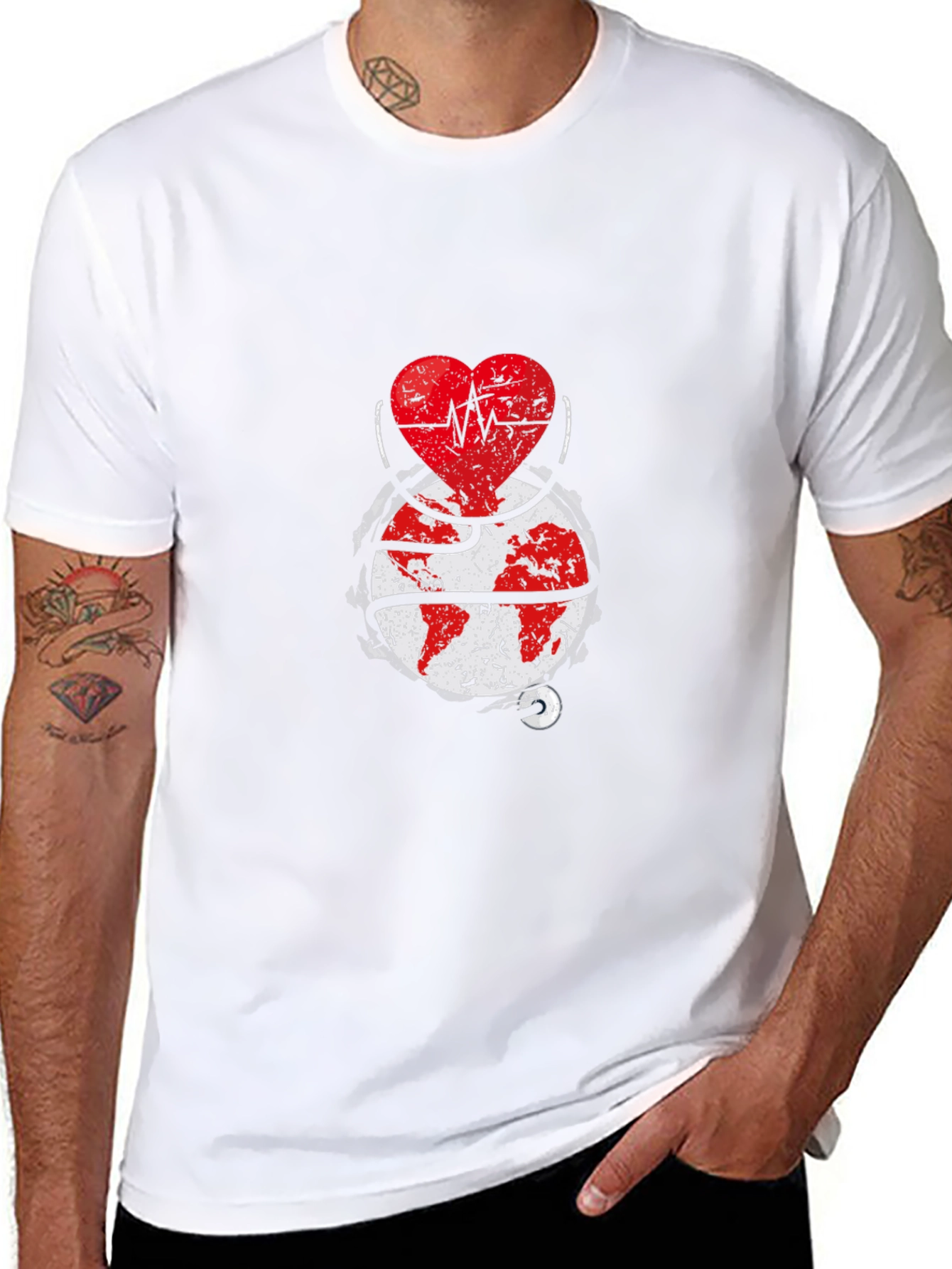 Global Heartbeat Tee - World Health T-Shirt