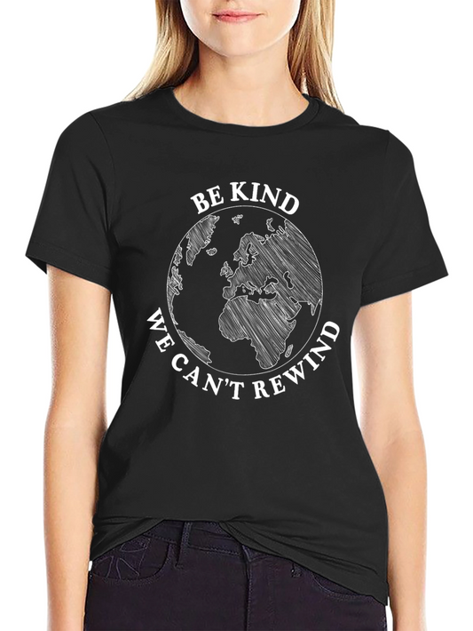 Be Kind Earth Graphic Tee - Black Crew Neck T-Shirt