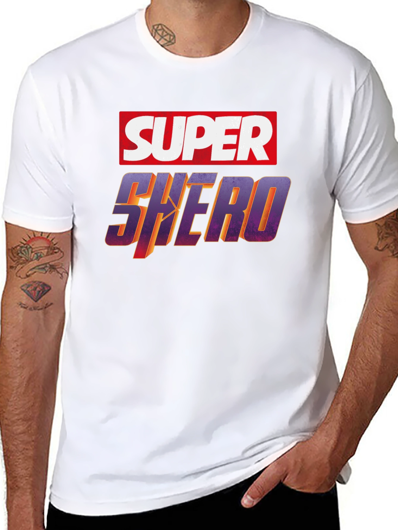 Super Shero Graphic Tee - Black Unisex T-Shirt