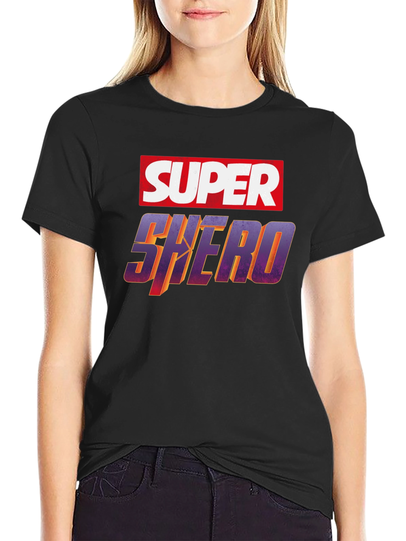 Super Shero Graphic Tee - Black Unisex T-Shirt