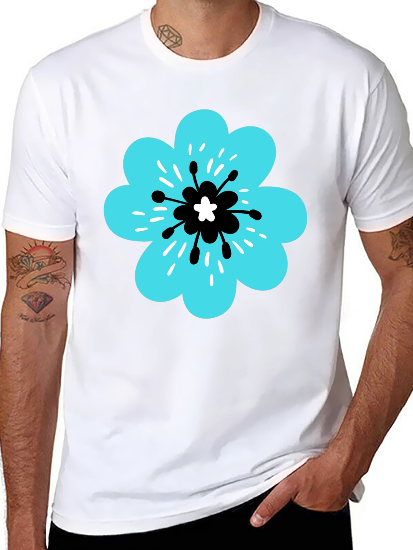 Floral Graphic T-Shirt - Casual Cotton Tee