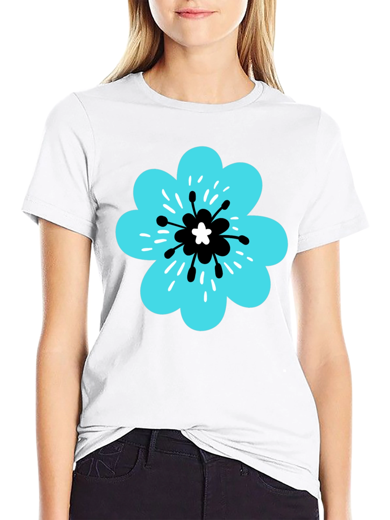 Floral Graphic T-Shirt - Casual Cotton Tee