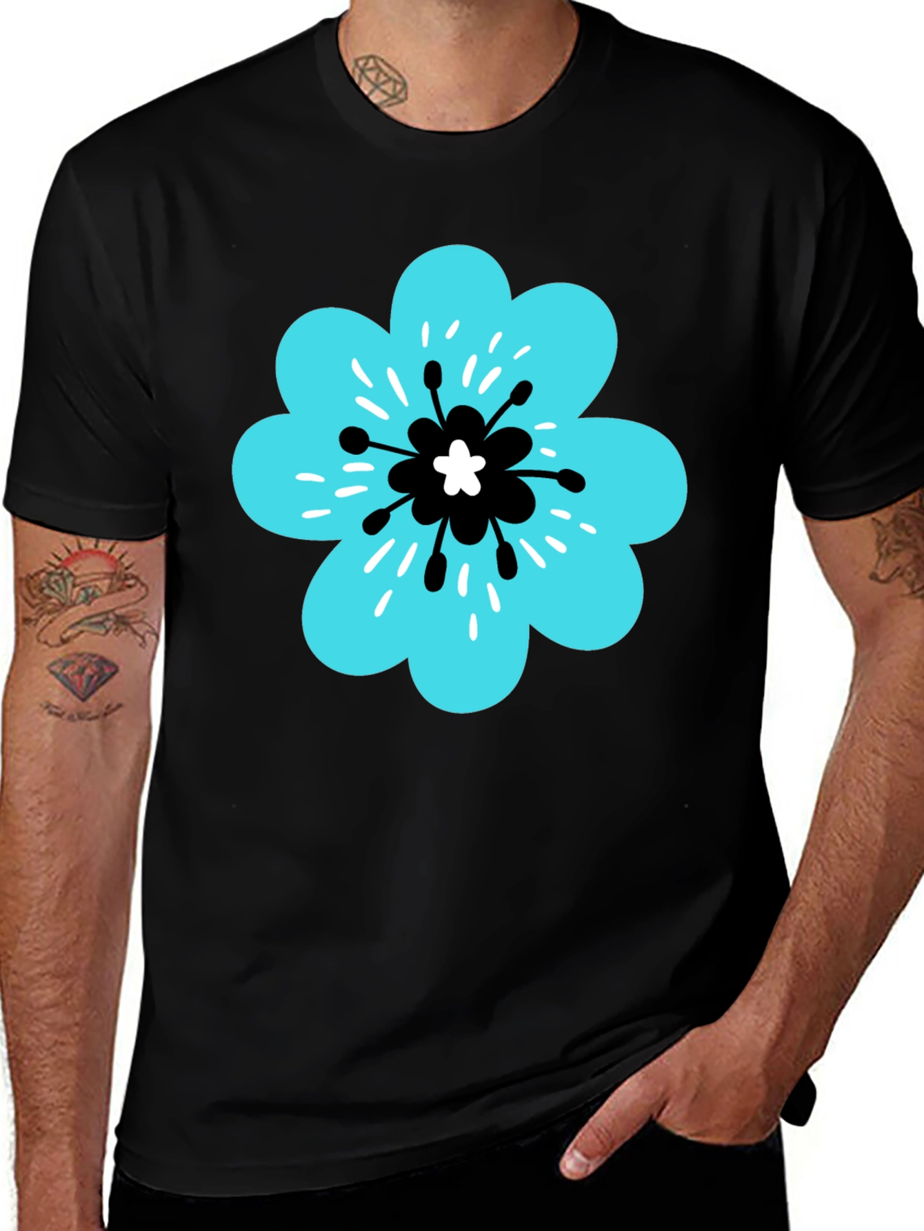 Floral Graphic T-Shirt - Casual Cotton Tee
