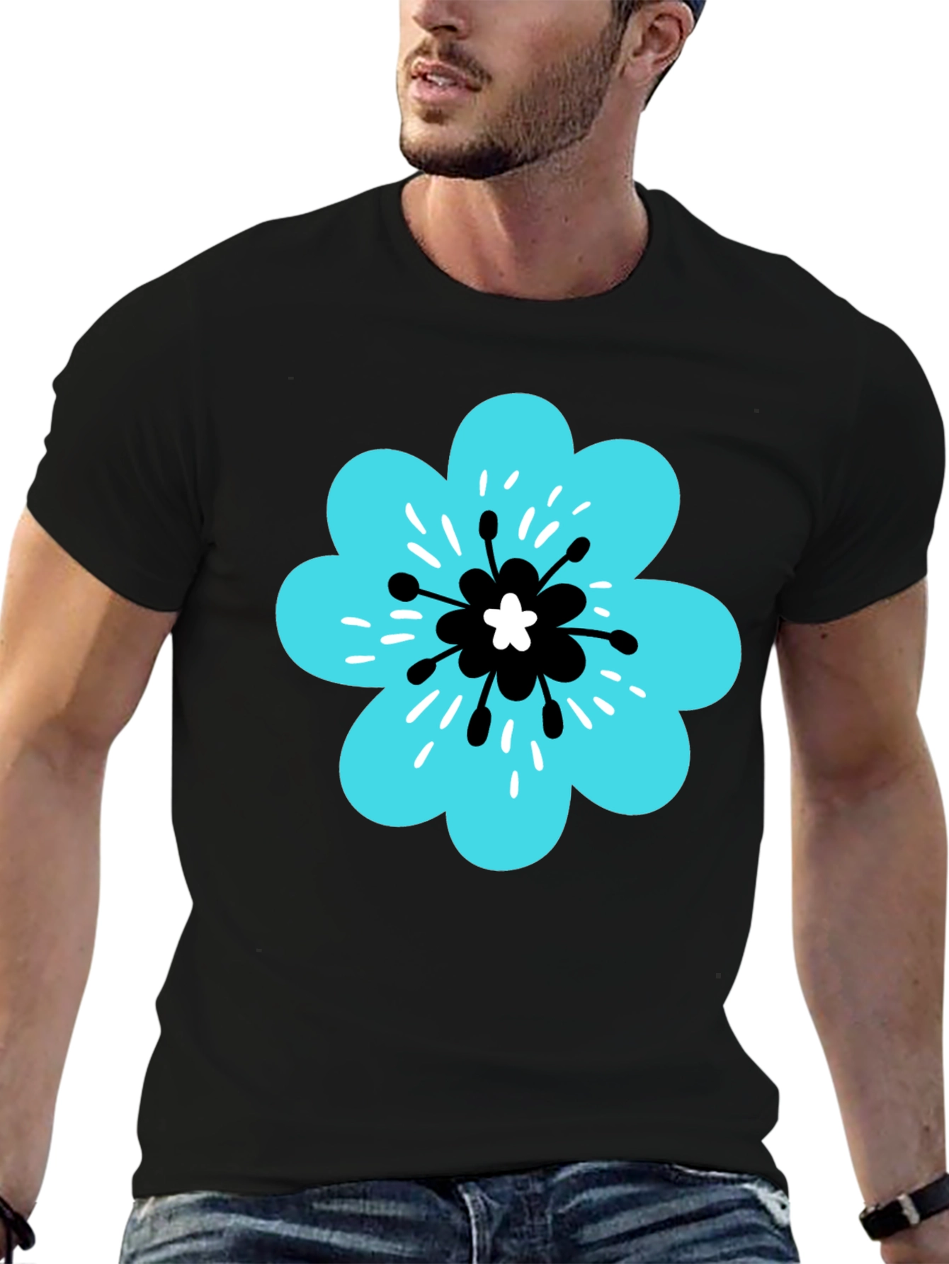 Floral Graphic T-Shirt - Casual Cotton Tee