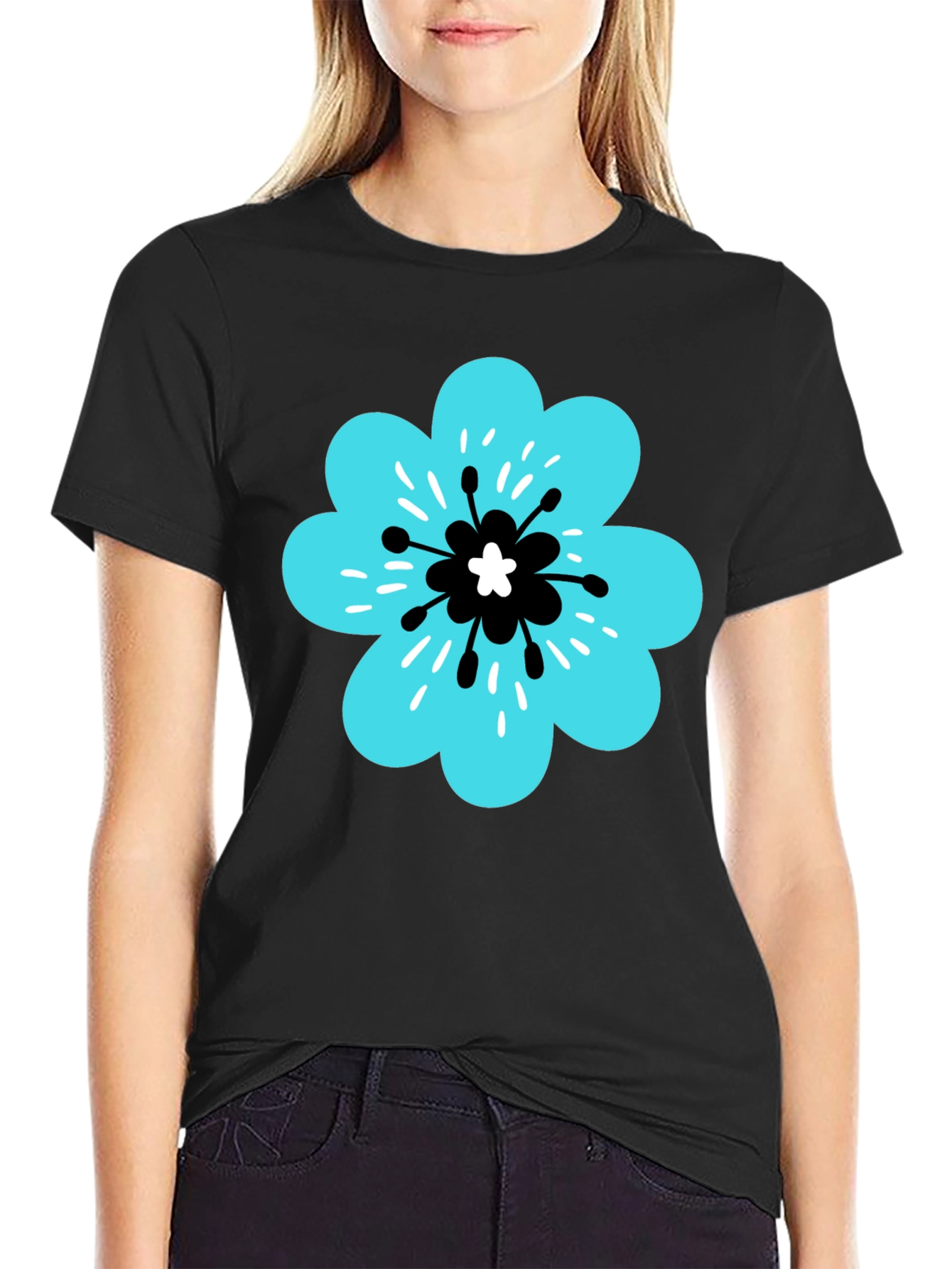 Floral Graphic T-Shirt - Casual Cotton Tee