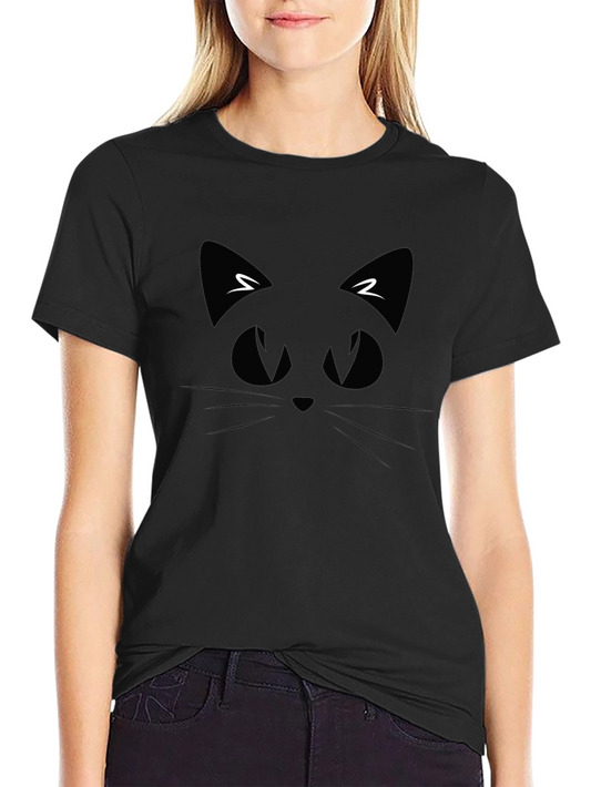 Black Cat Face T-Shirt
