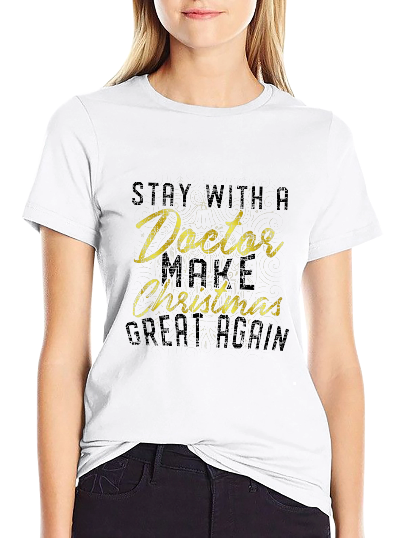 Stay with Doctor Christmas T-Shirt