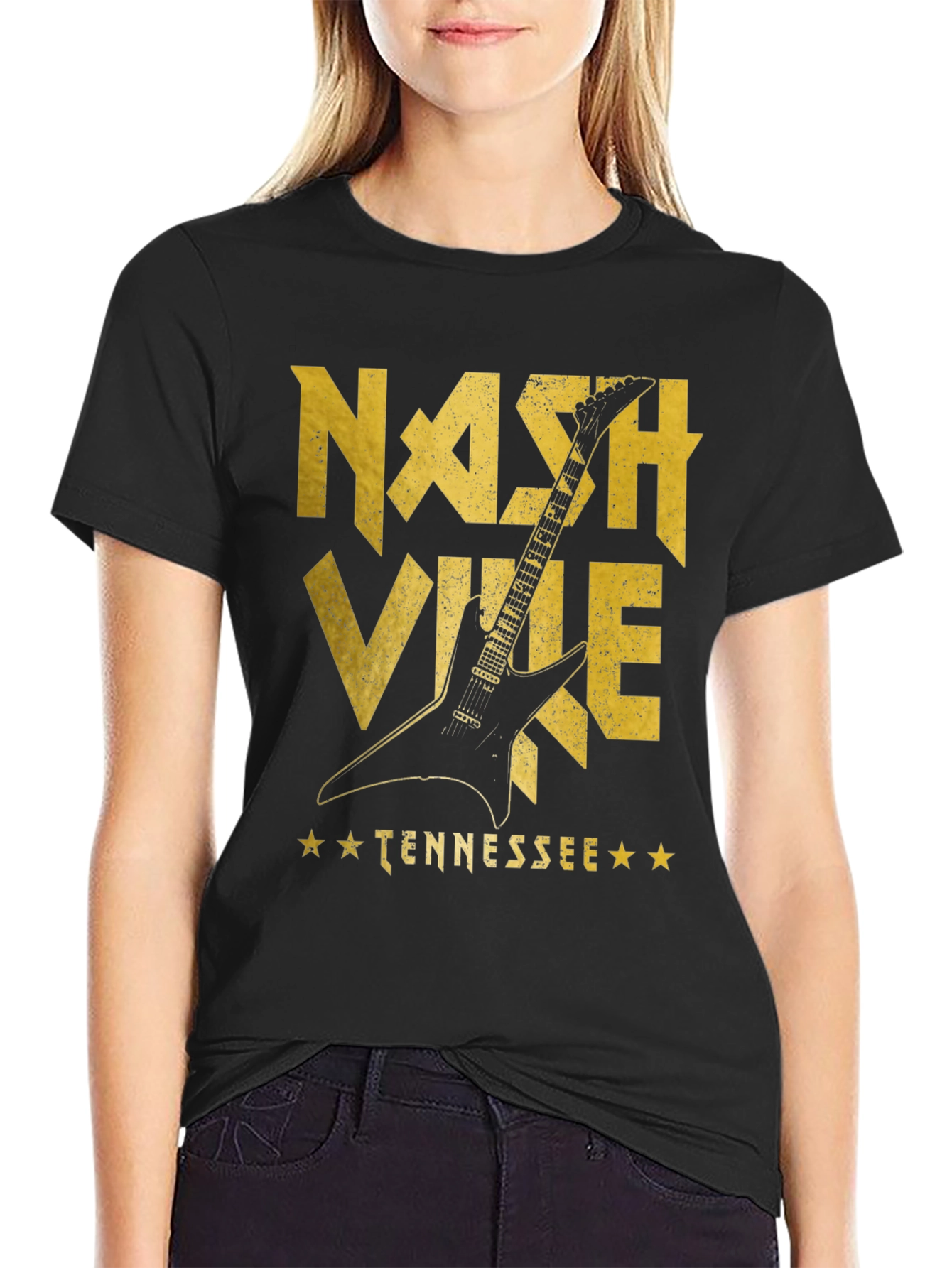Nashville Tennessee Guitar Graphic T-Shirt
