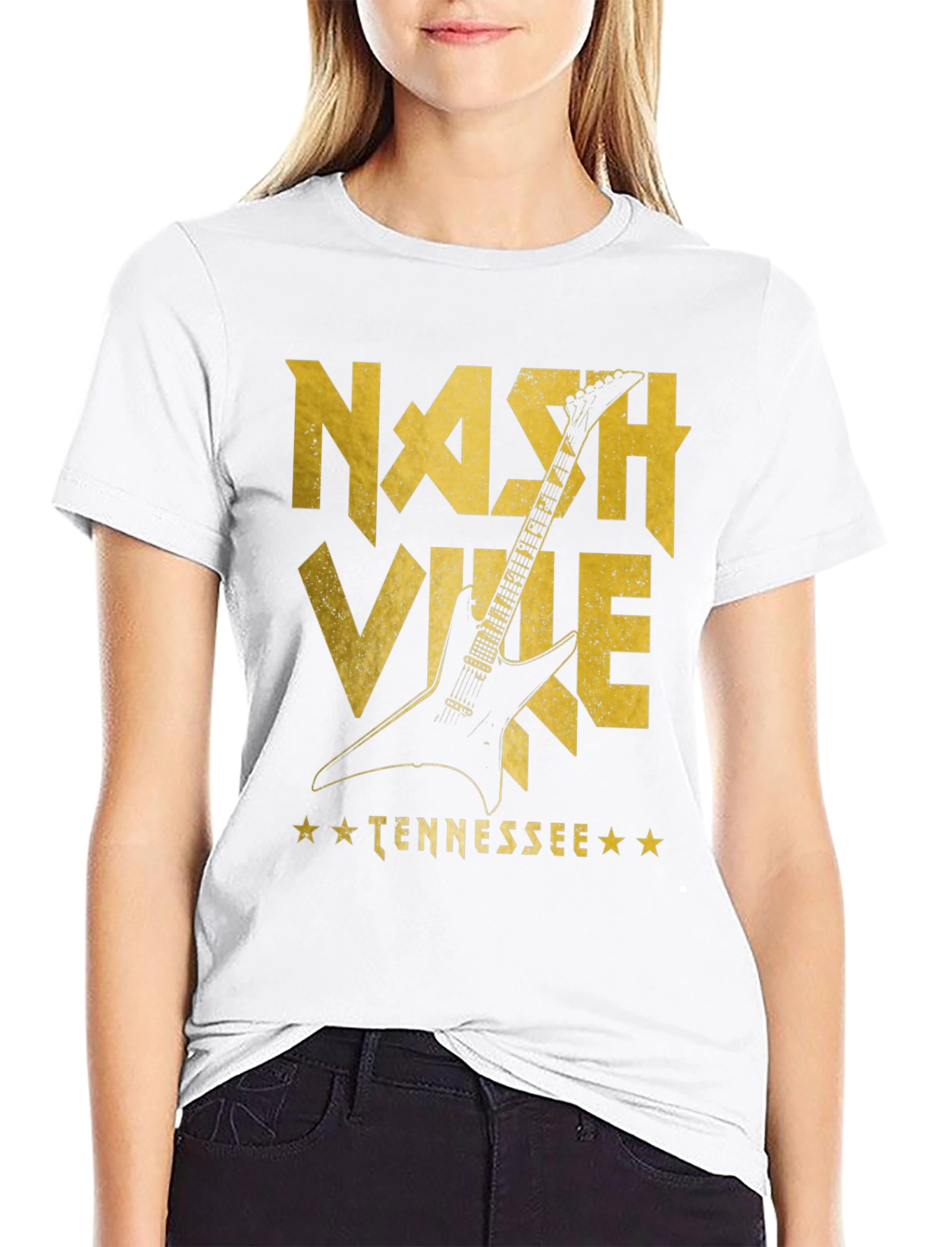 Nashville Tennessee Guitar Graphic T-Shirt