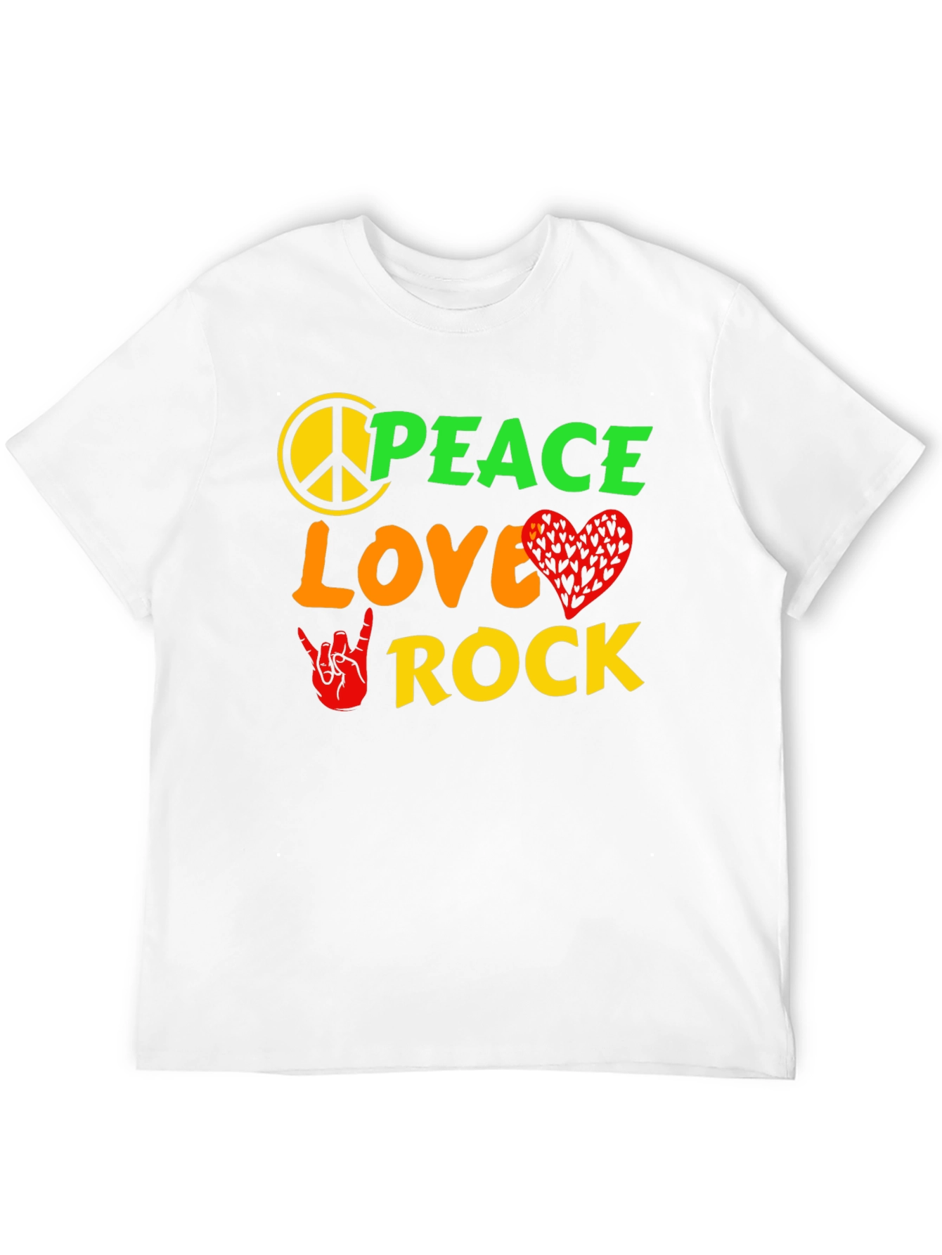 Peace Love Rock Graphic T-Shirt