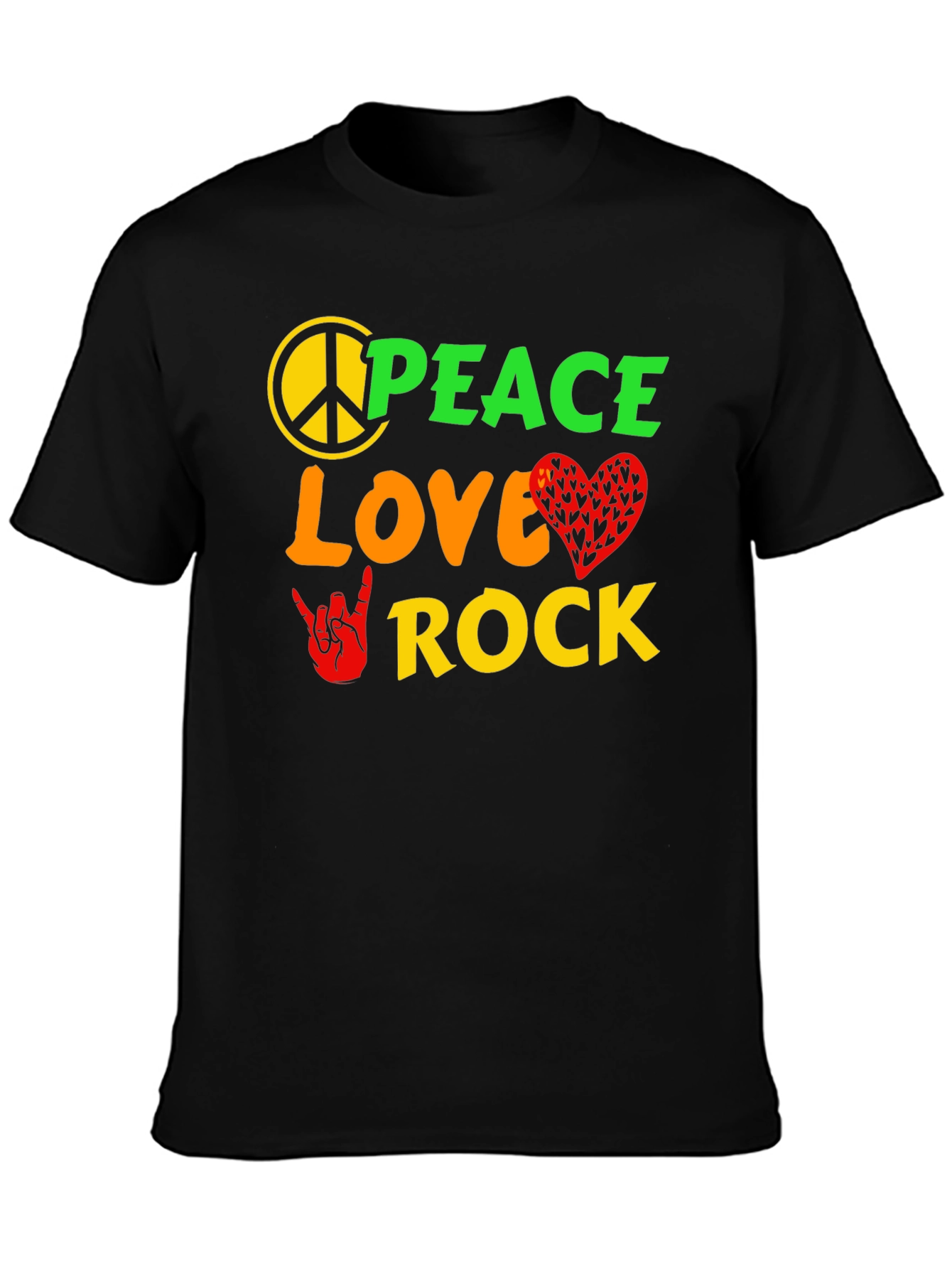 Peace Love Rock Graphic T-Shirt