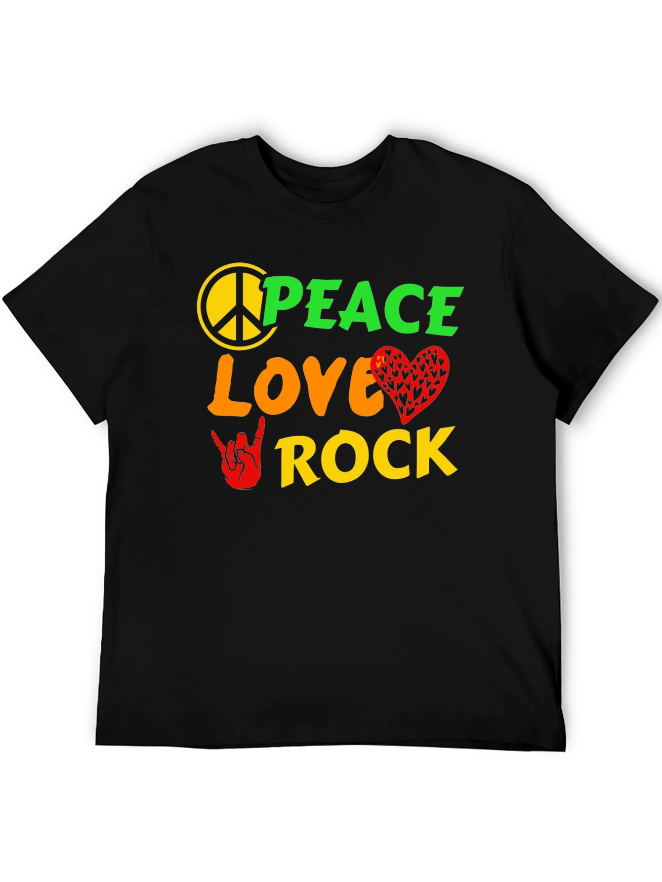 Peace Love Rock Graphic T-Shirt