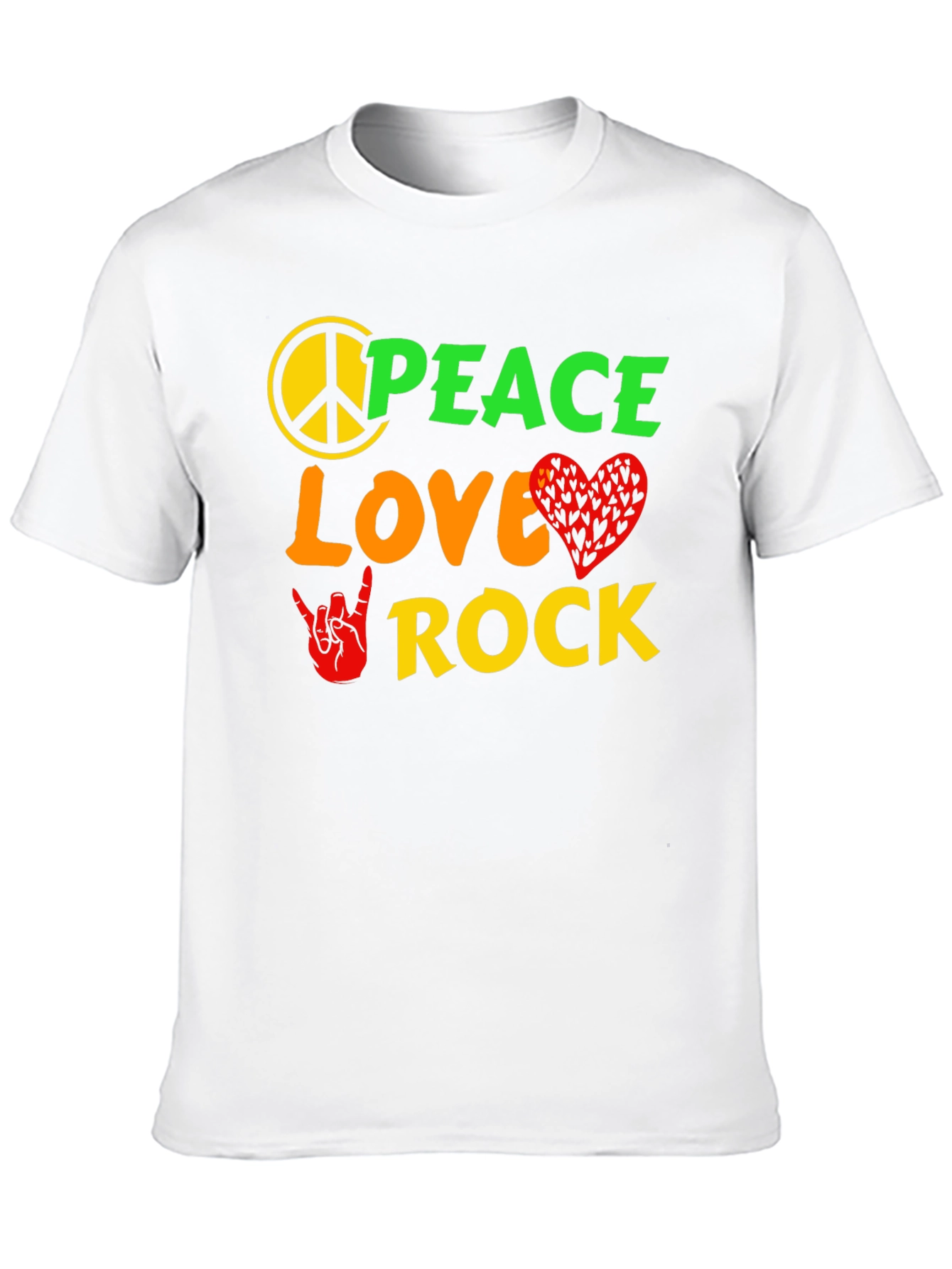 Peace Love Rock Graphic T-Shirt