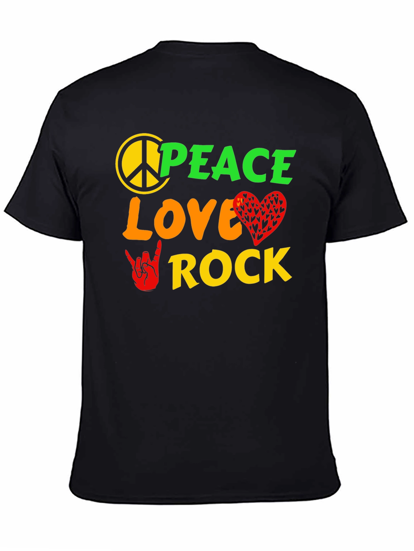 Peace Love Rock Graphic T-Shirt
