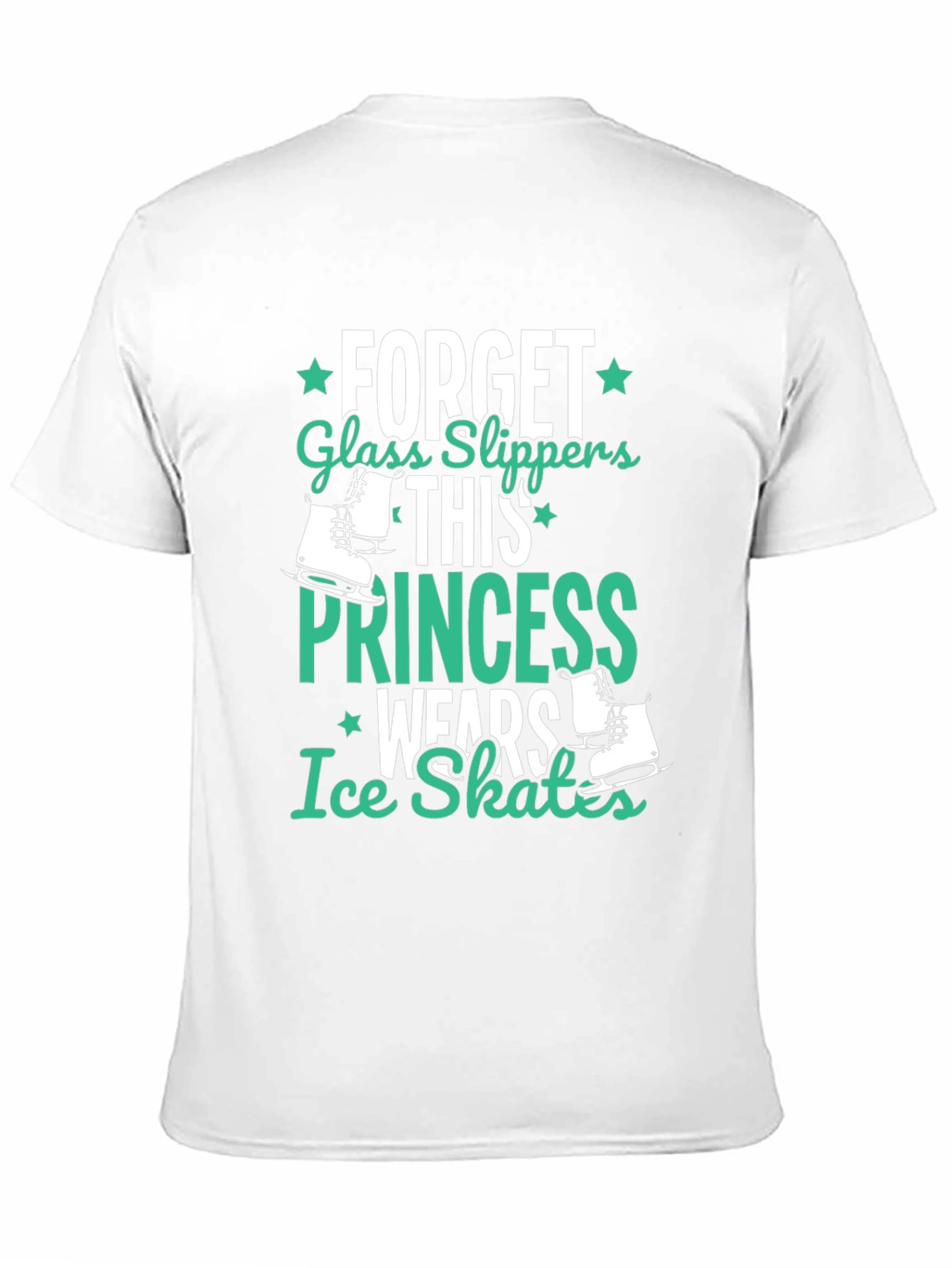 Ice Skates Princess Black T-Shirt