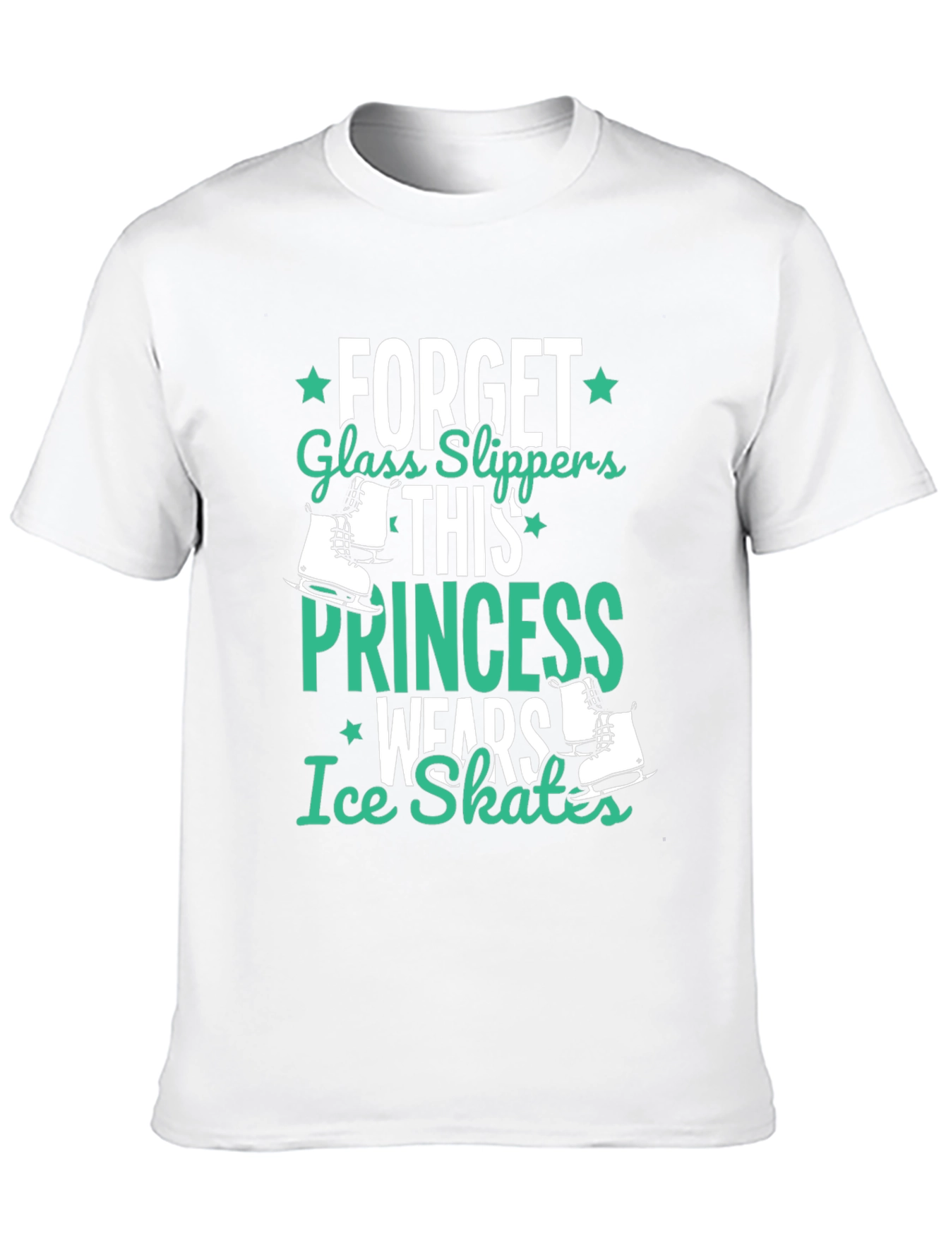 Ice Skates Princess Black T-Shirt