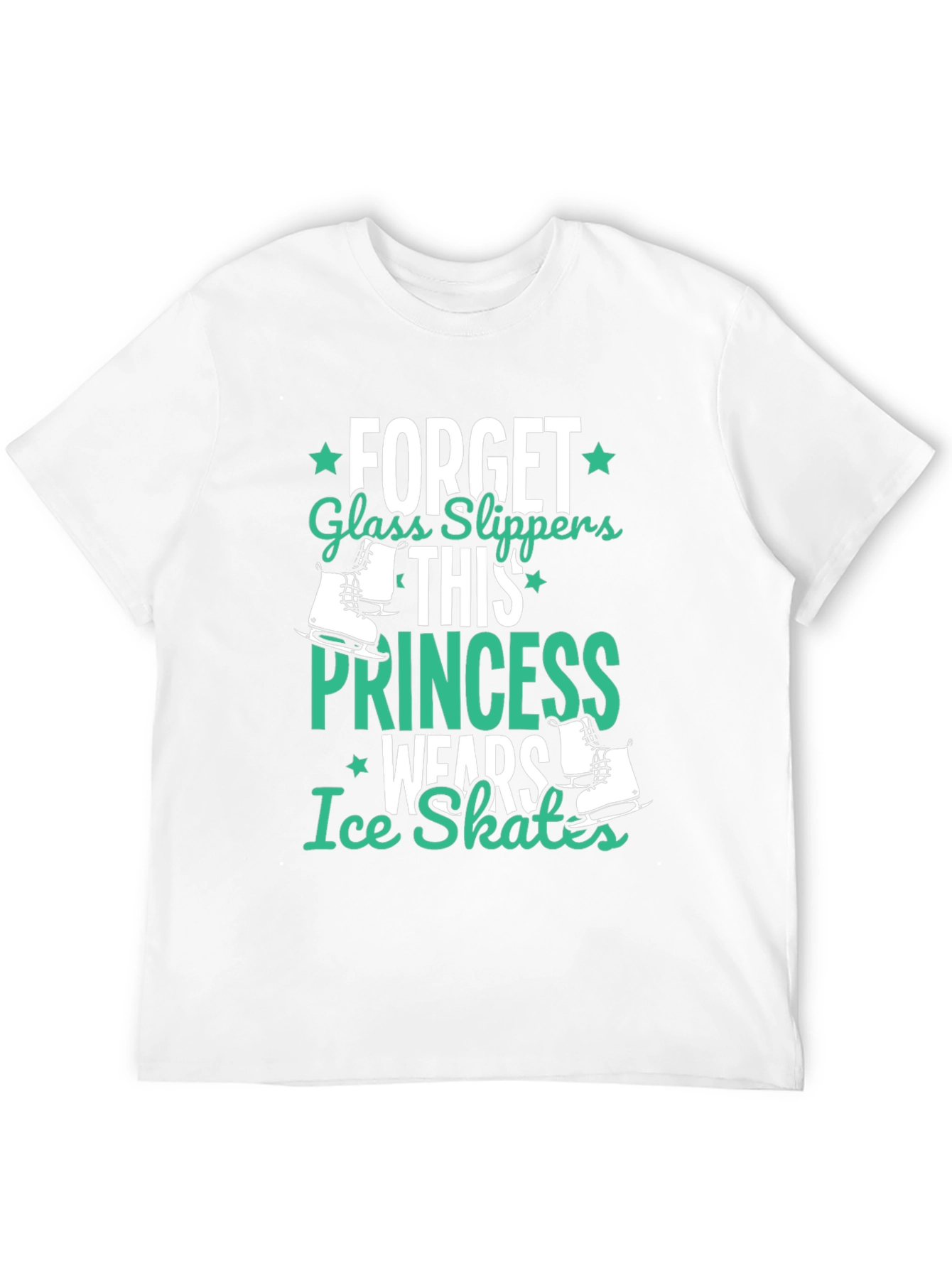 Ice Skates Princess Black T-Shirt