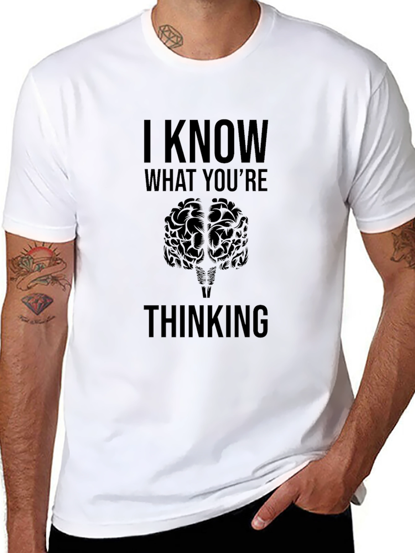 I Know What Youre Thinking Brain Graphic Tee