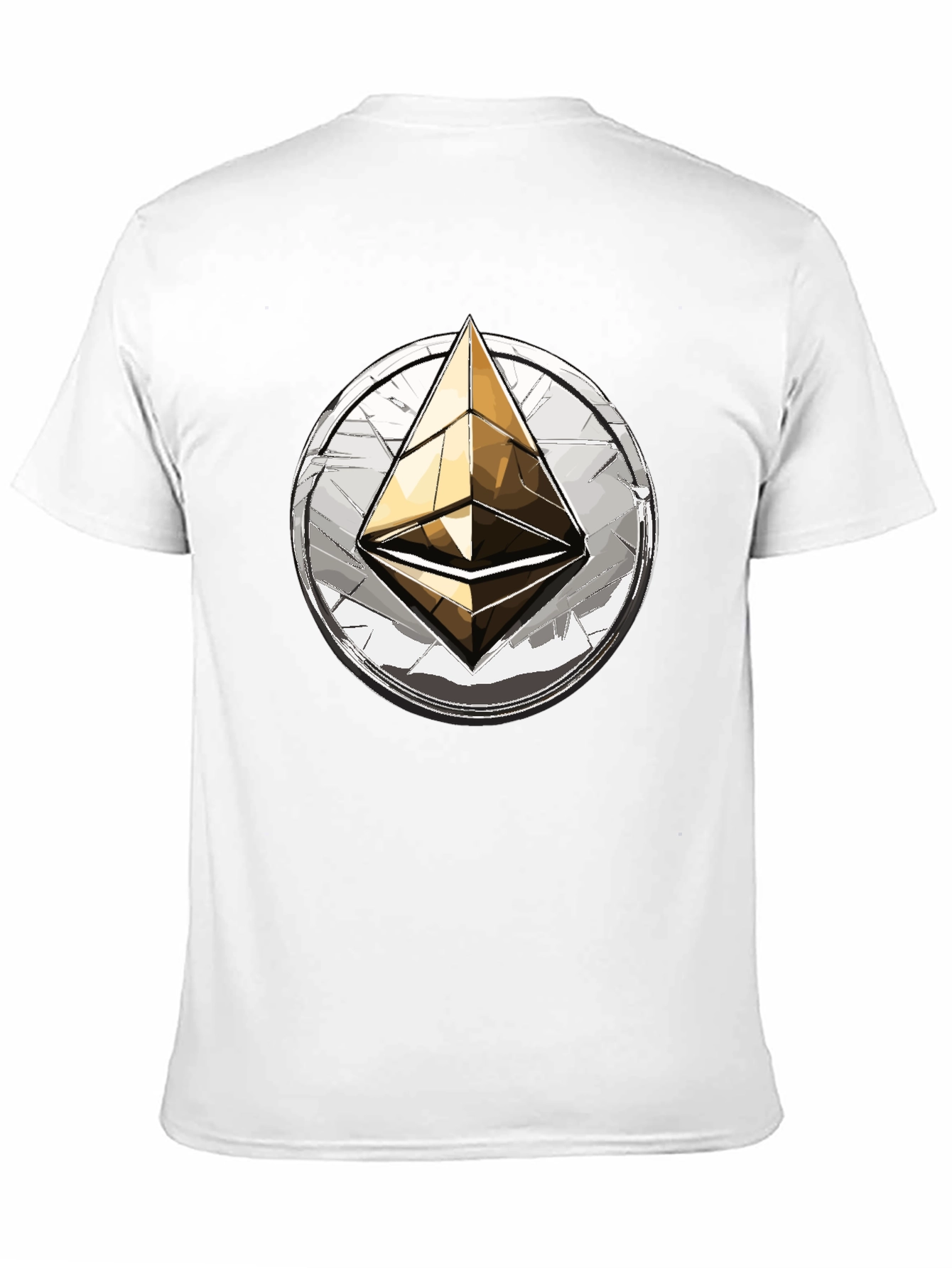 Ethereum Crypto T-Shirt: Golden ETH Logo Tee