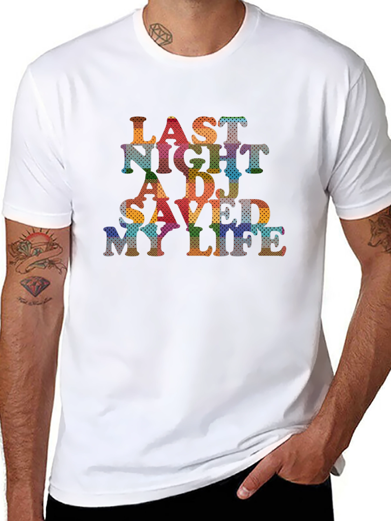 Last Night A DJ Saved My Life Mens T-Shirt