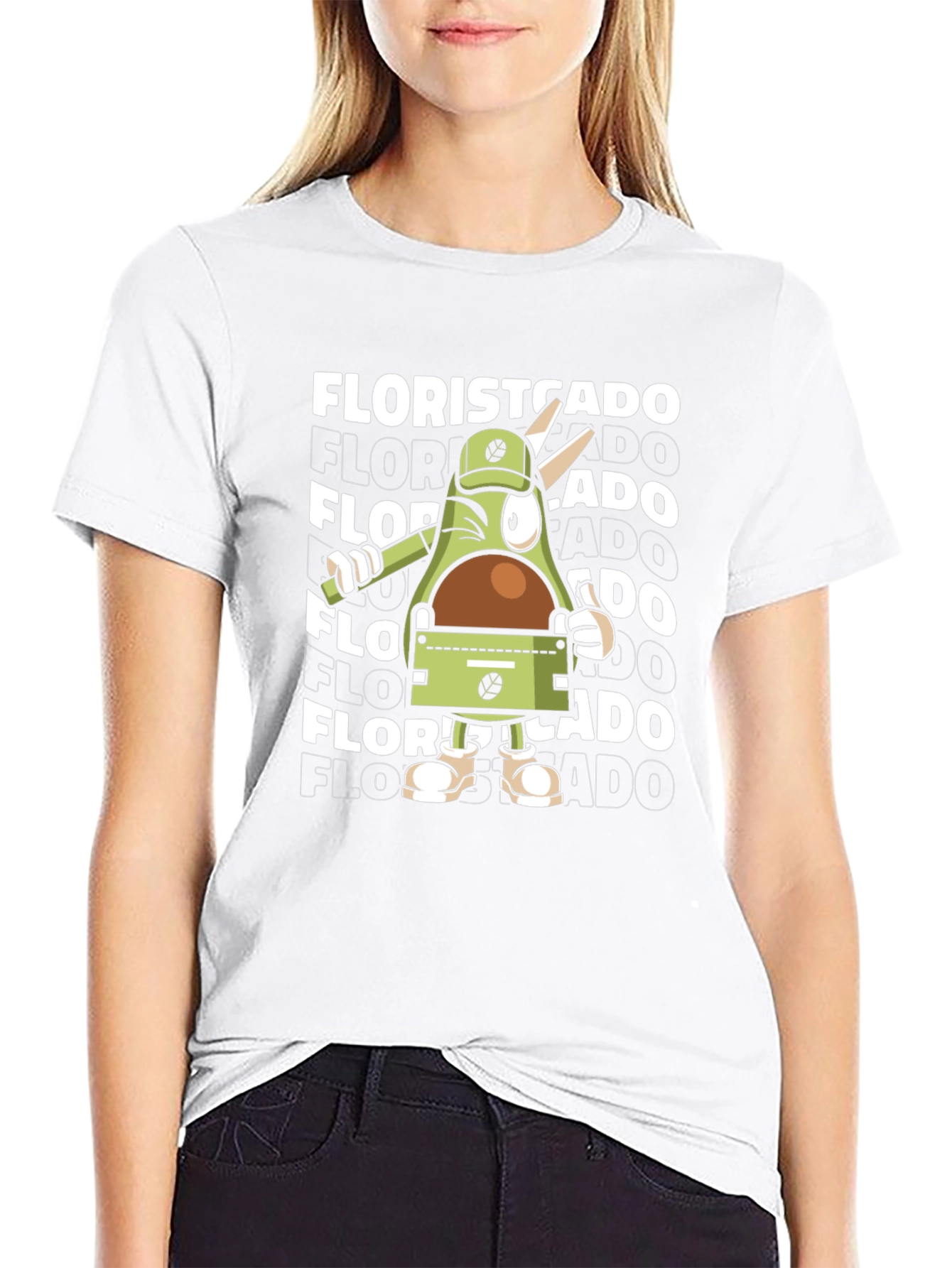 Floristcado Graphic Tee - Unique Avocado Design