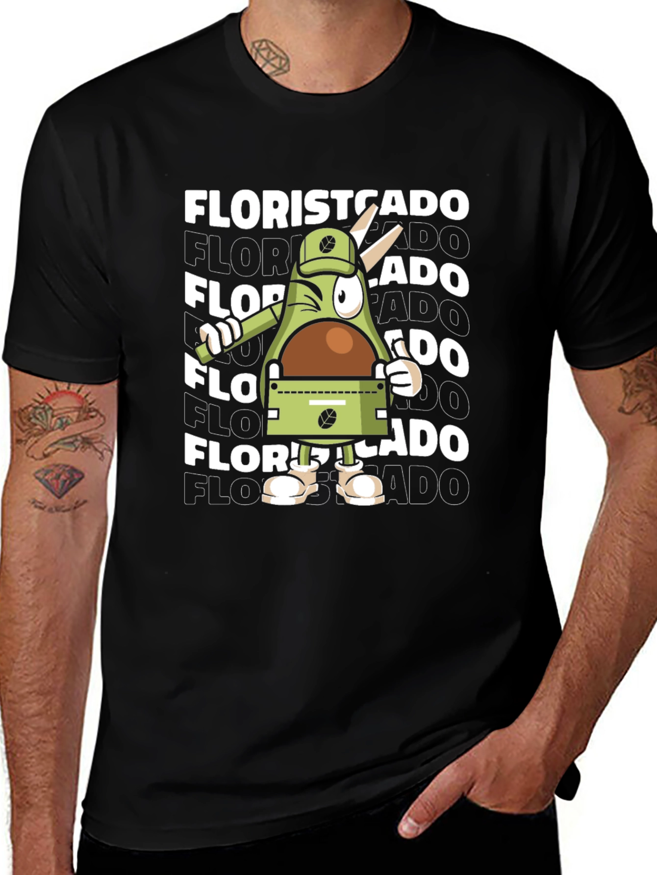 Floristcado Graphic Tee - Unique Avocado Design